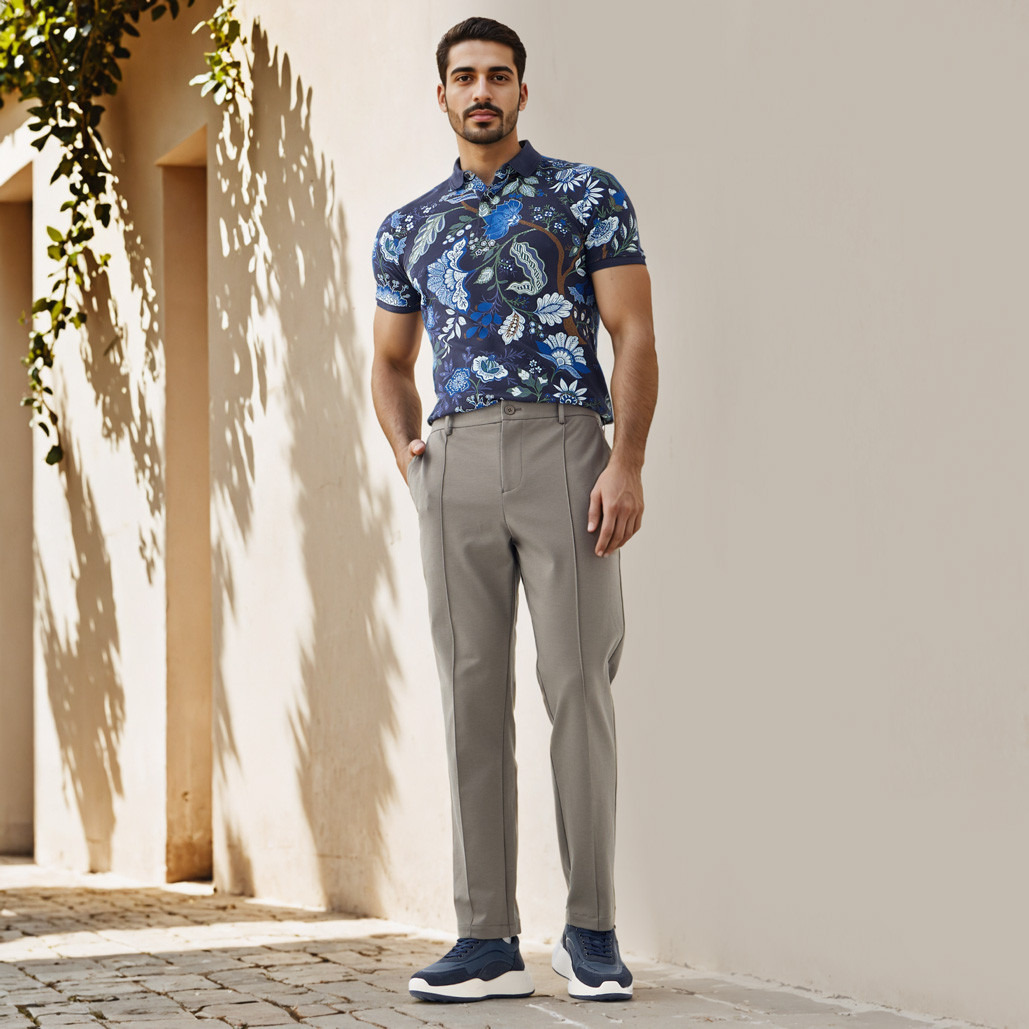 Floral Print Polo T-shirt-men-clothing-tshirtsandpolos-polos-image-2