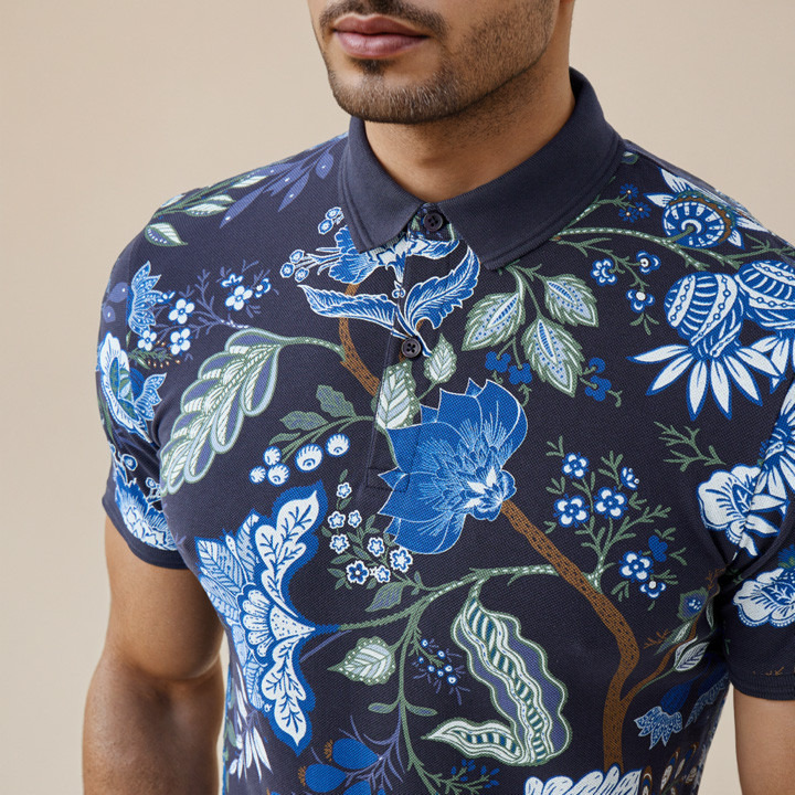 Floral Print Polo T-shirt-men-clothing-tshirtsandpolos-polos-image-4
