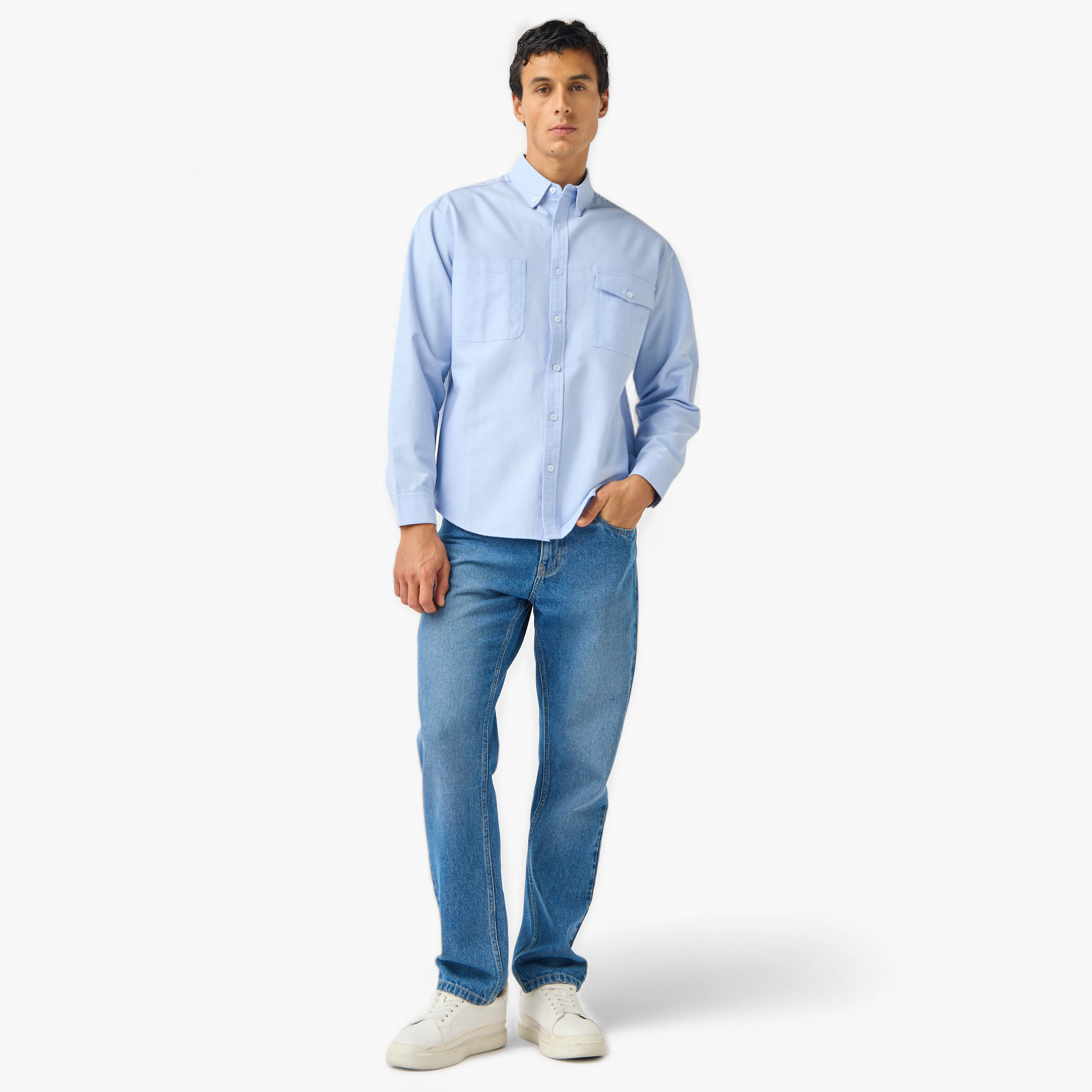 Flap Pocket Oxford Shirt-men-clothing-shirts-image-2