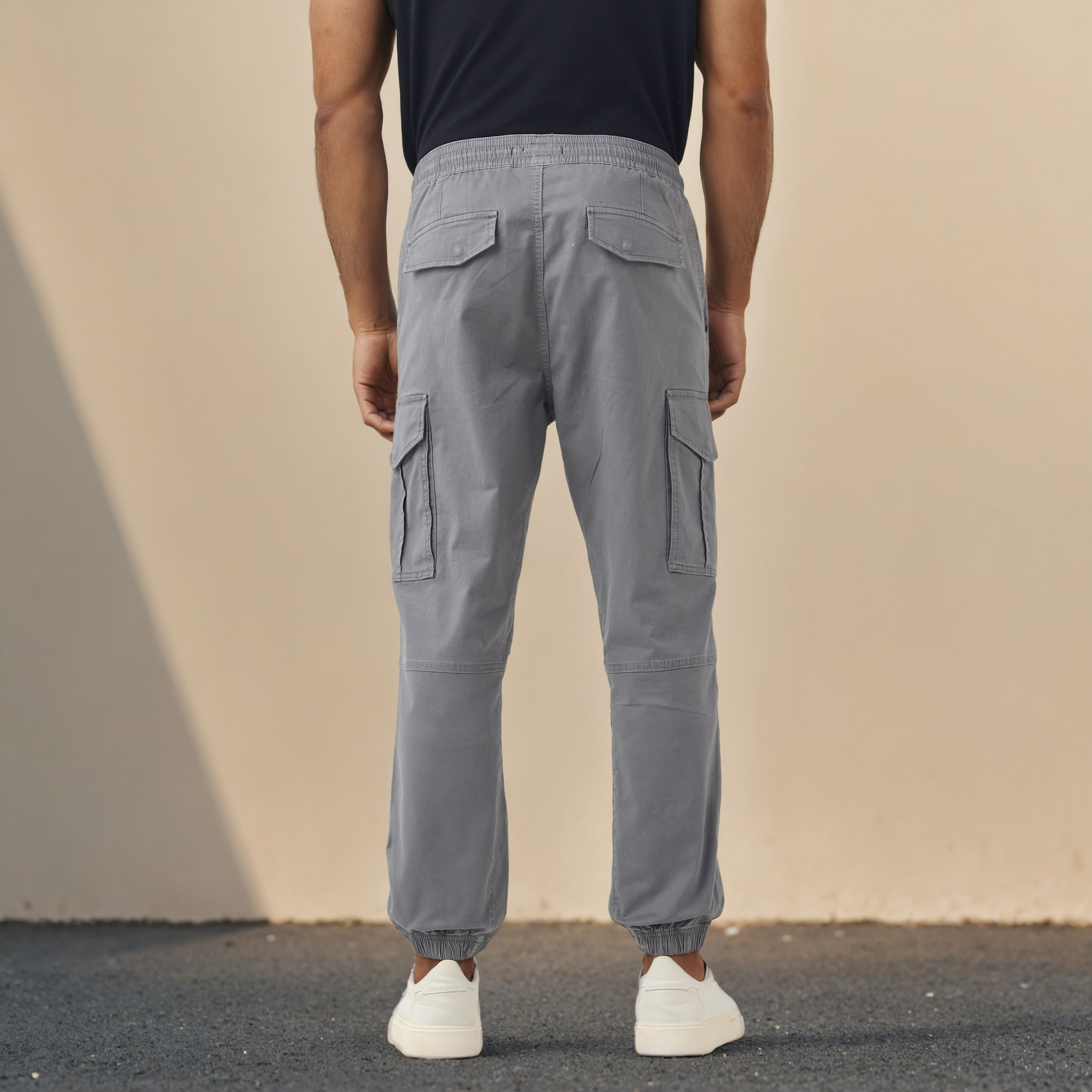 Baggy Cargo Joggers with Flexi Waist and Pockets-men-clothing-bottoms-joggers-image-3