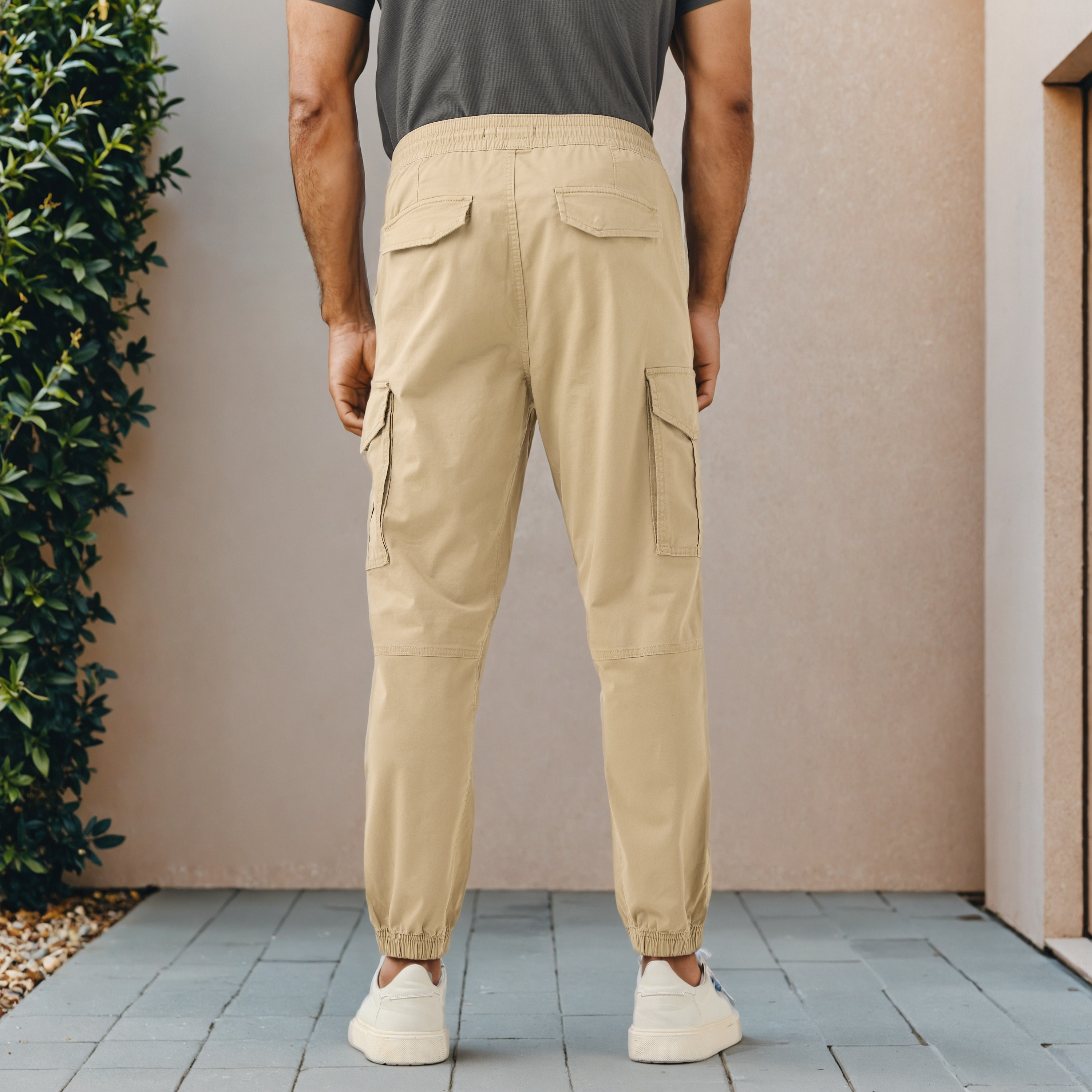 Baggy Cargo Joggers with Flexi Waist and Pockets-men-clothing-bottoms-joggers-image-3