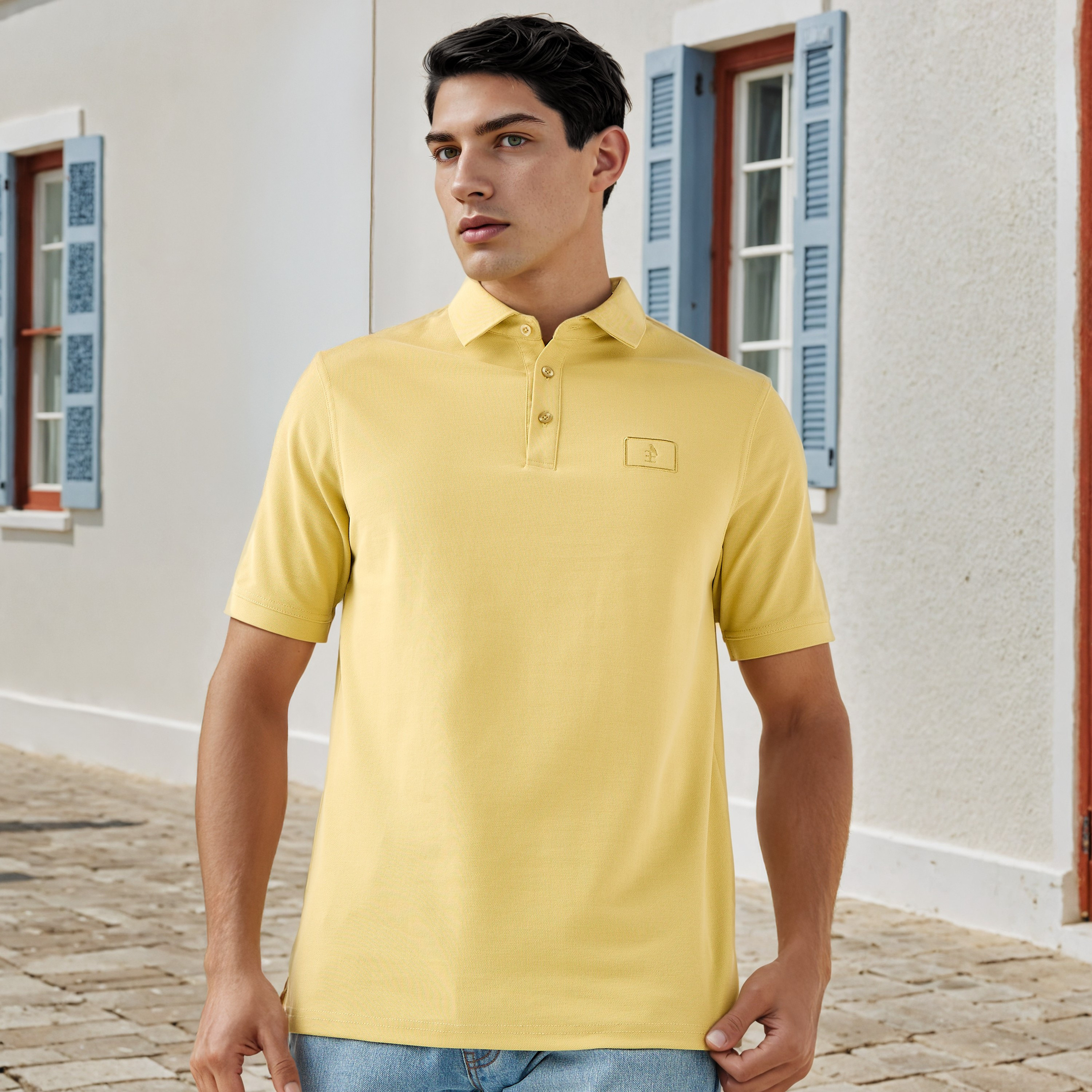 Textured Polo T-shirt-men-clothing-tshirtsandpolos-polos-image-1