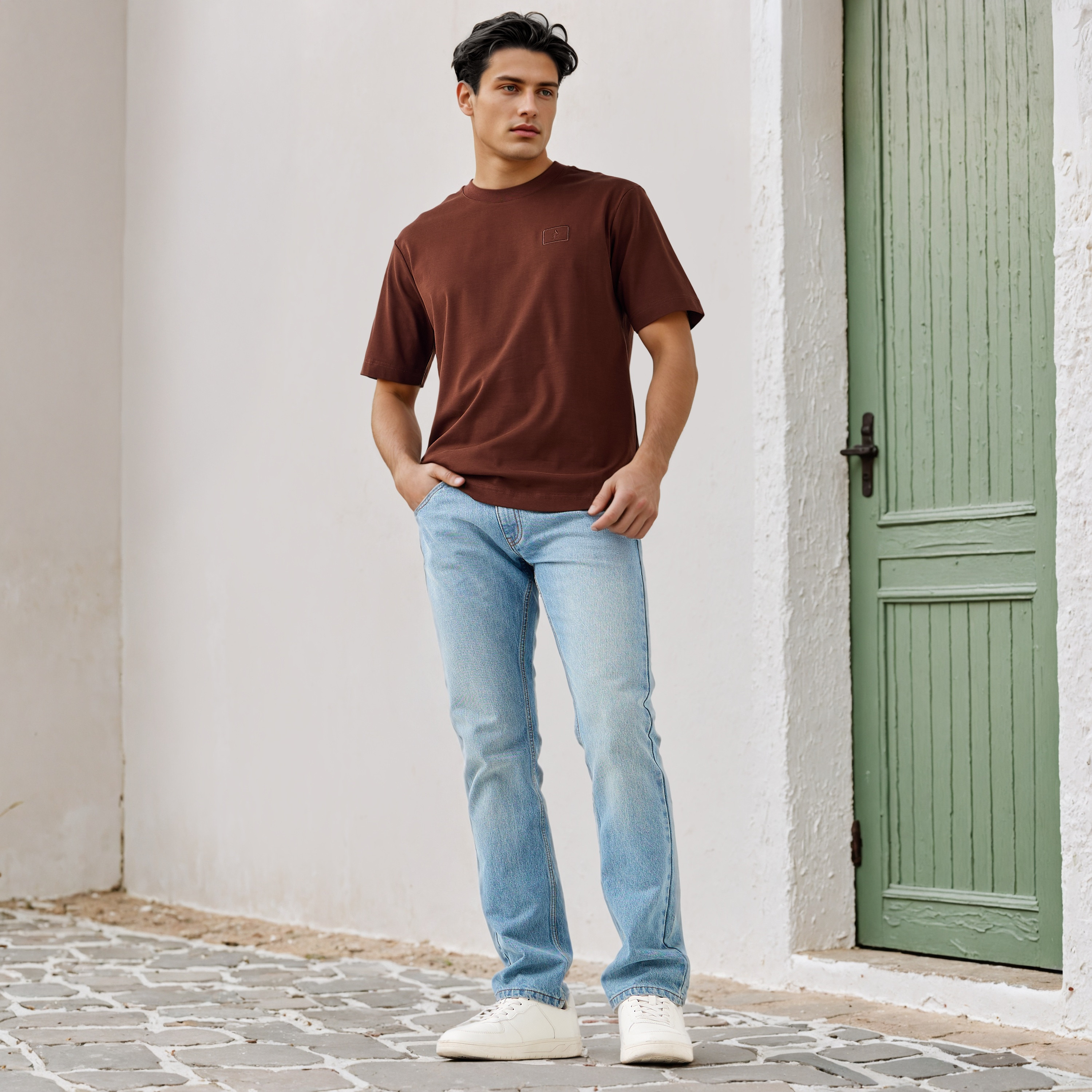 تيشيرت بتطريز شعار من إمبيرور-men-clothing-tshirtsandpolos-tshirts-image-2