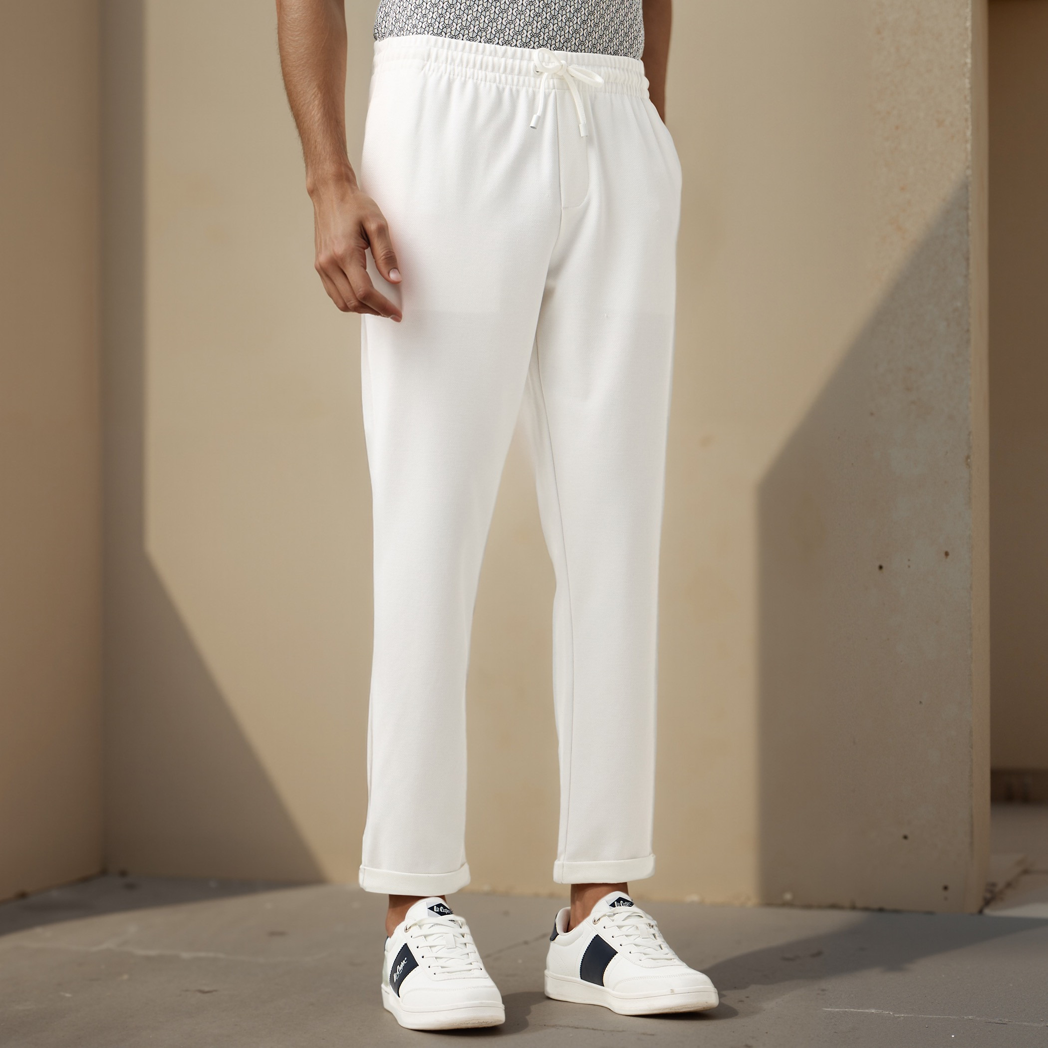 Slim Fit Pique Pull-On Flexi Waist Pants-men-clothing-bottoms-trousersandchinos-trousers-image-1