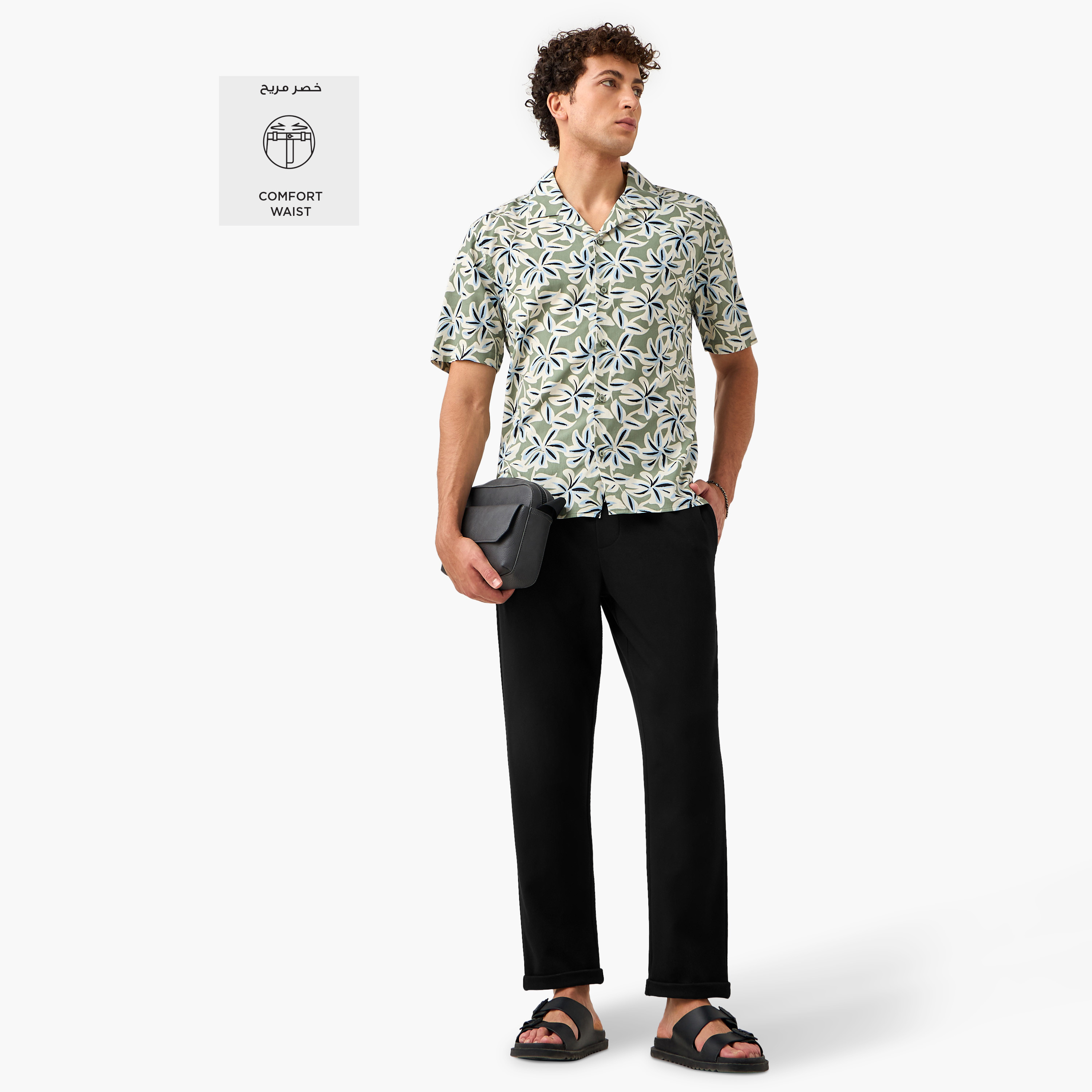 Slim Fit Pique Pull-On Flexi Waist Pants-men-clothing-bottoms-trousersandchinos-trousers-image-2