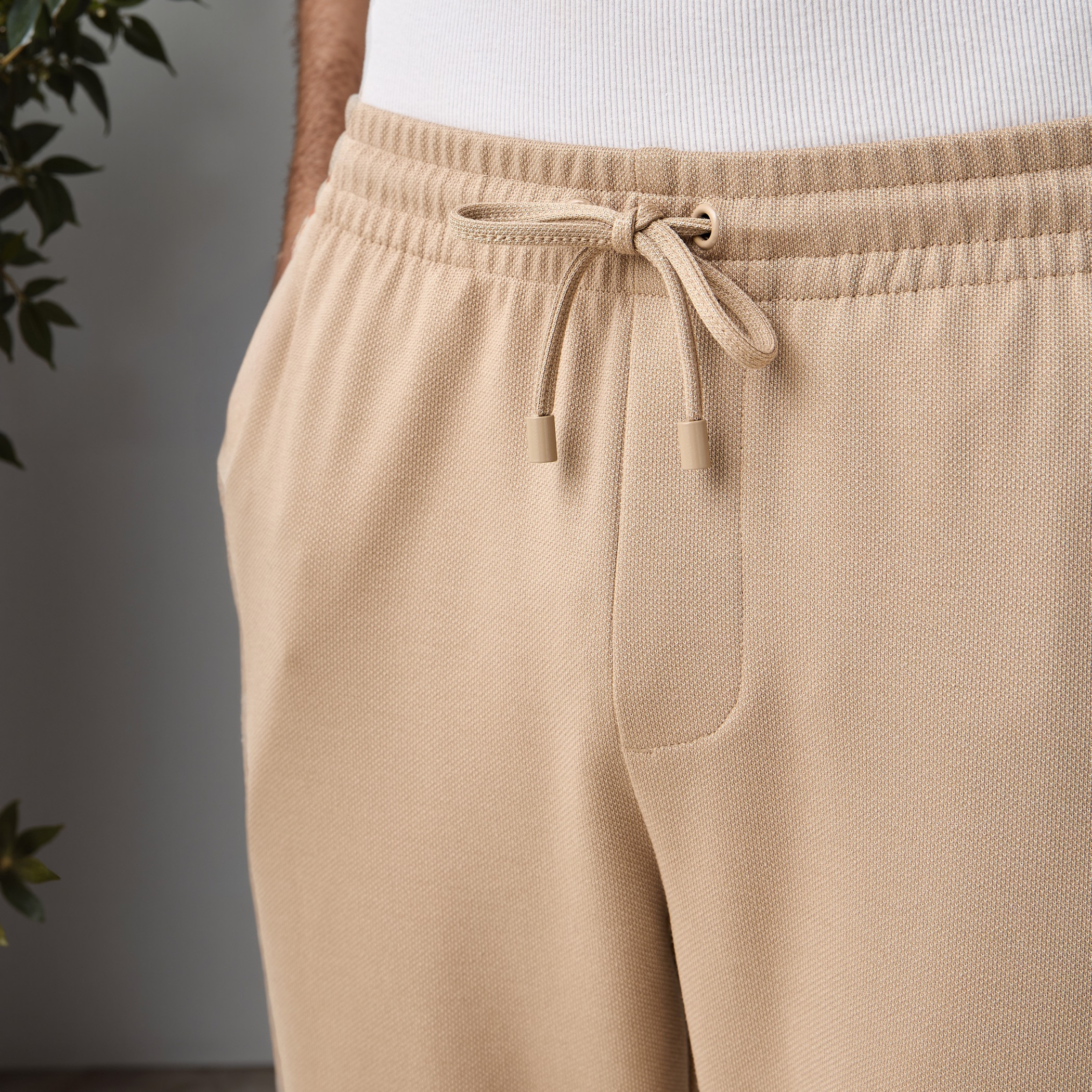 Slim Fit Pique Pull-On Flexi Waist Pants-men-clothing-bottoms-trousersandchinos-trousers-image-4