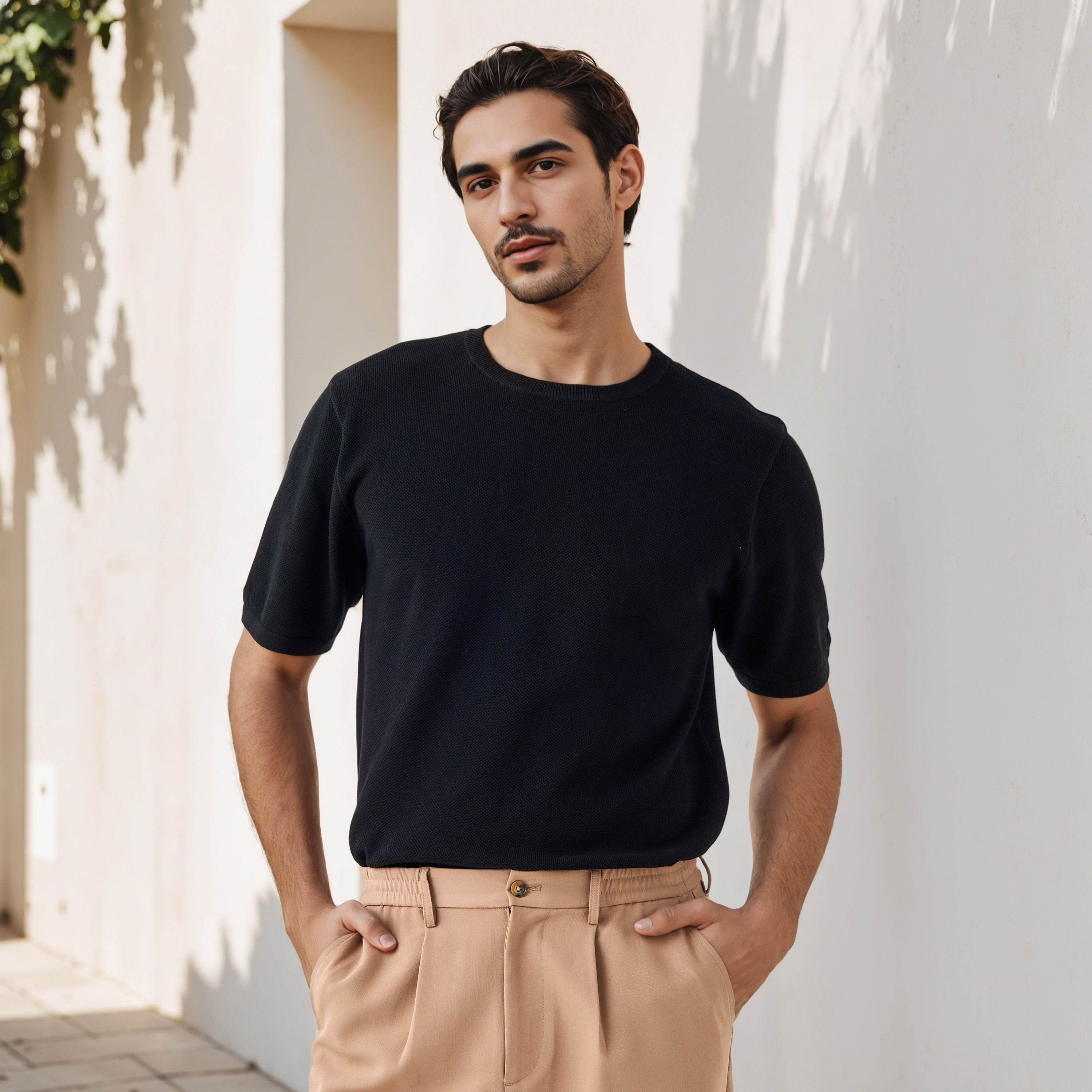 تيشيرت بارز الملمس بقصّة عادية-men-clothing-tshirtsandpolos-tshirts-image-1