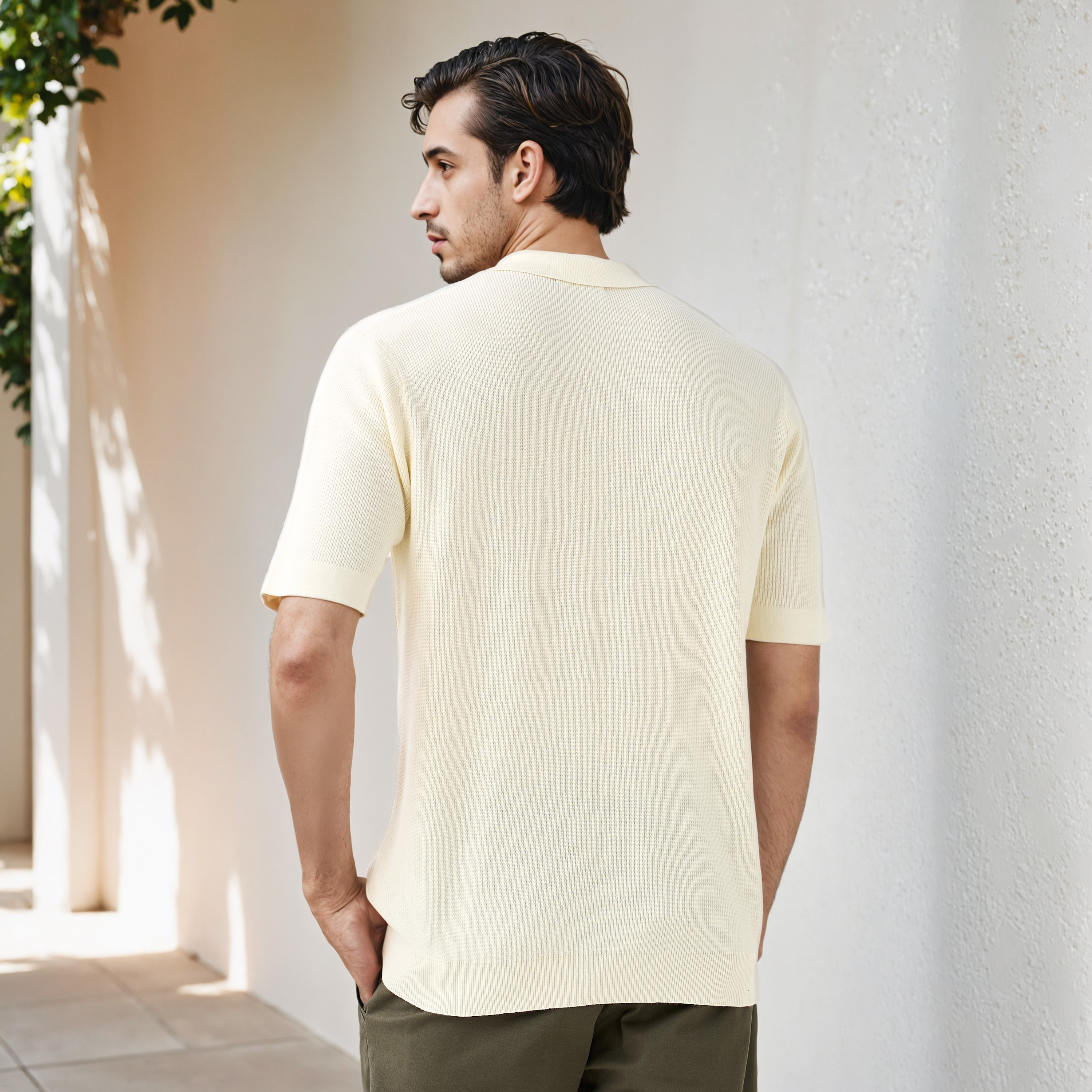 Textured Half Zip Polo T-shirt-men-clothing-sweatersandpullovers-image-4