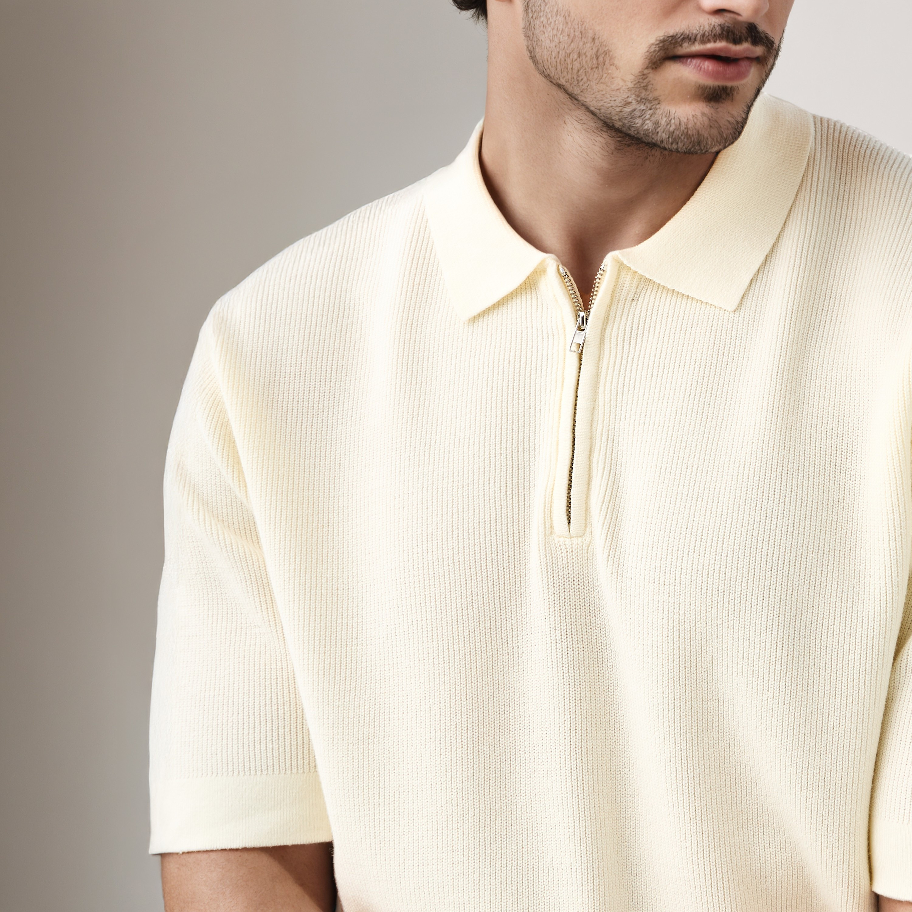Textured Half Zip Polo T-shirt-men-clothing-sweatersandpullovers-image-6