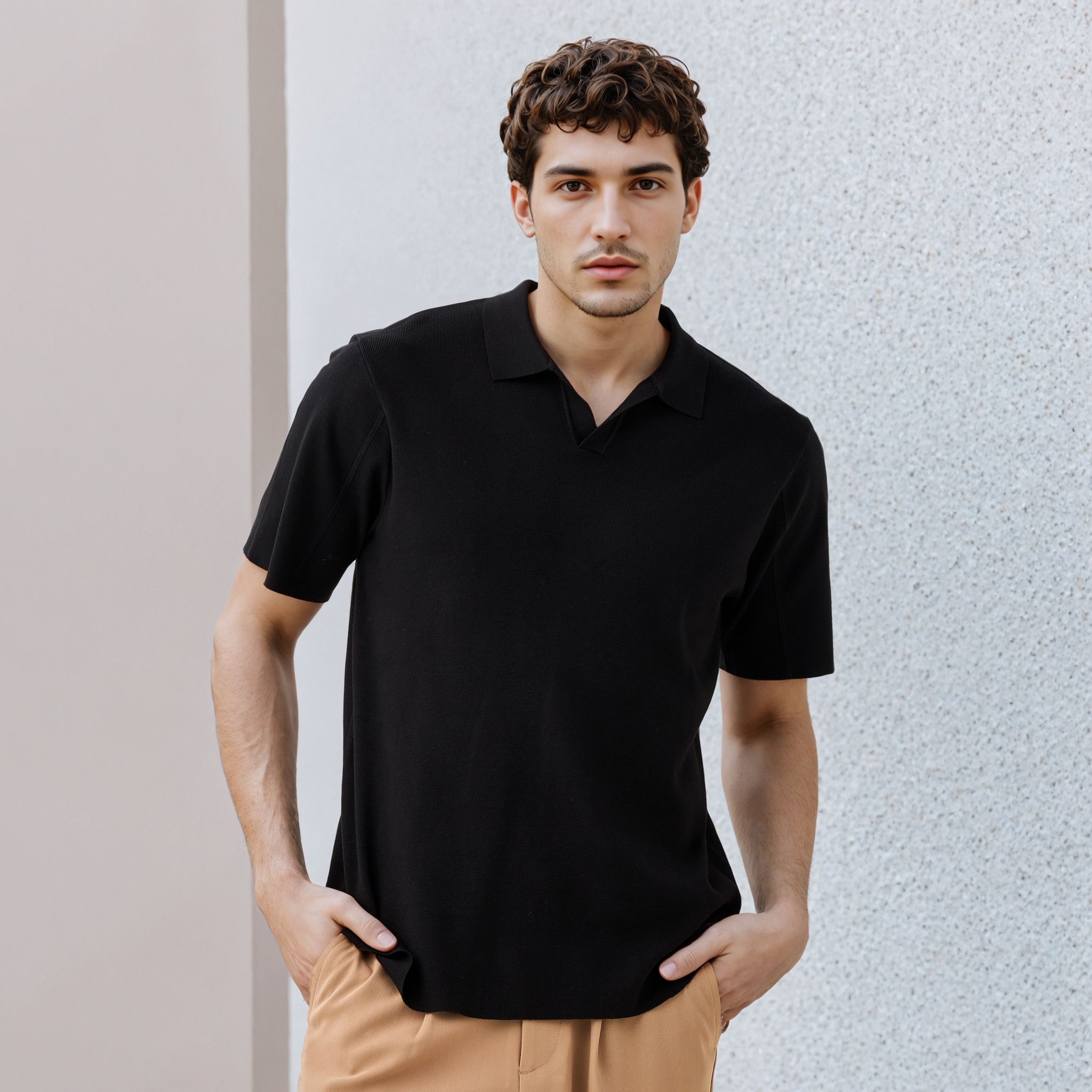 تيشيرت بولو بقصة عادية-men-clothing-sweatersandpullovers-image-1