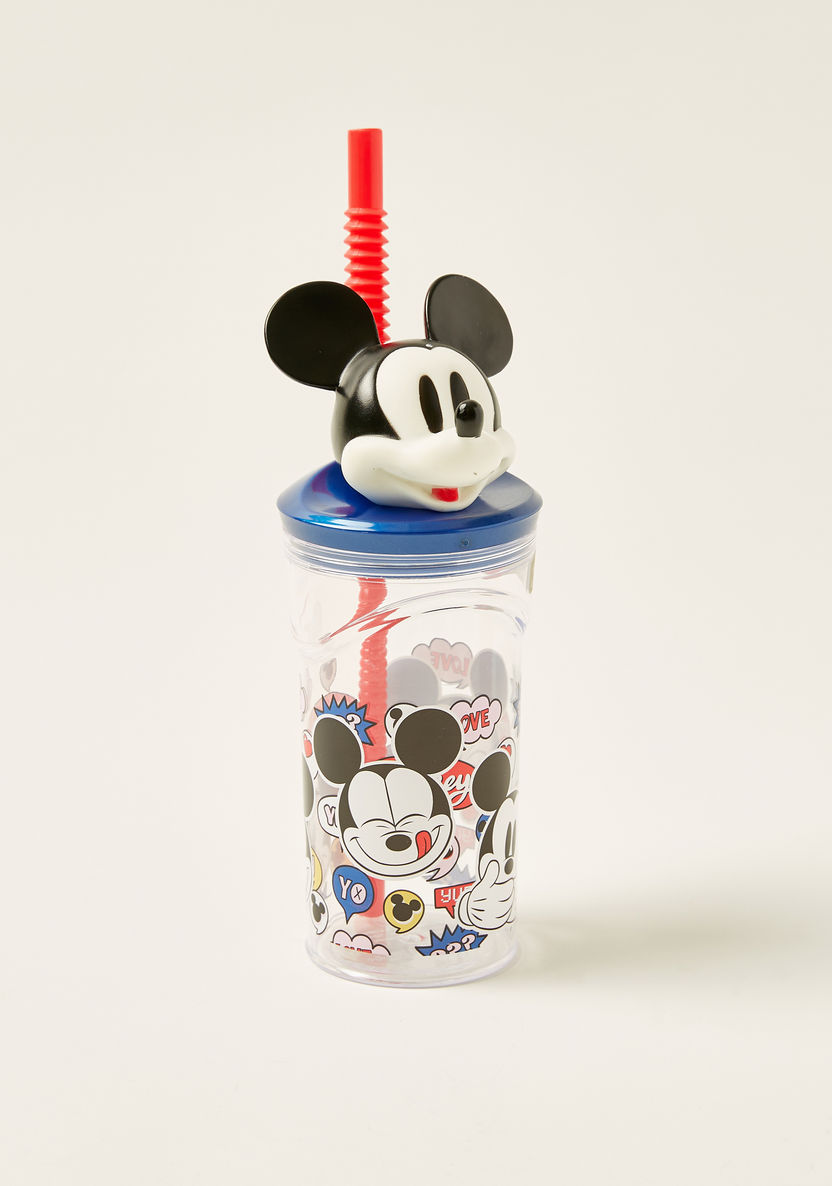 Disney 3D Mickey Mouse Figurine Tumbler with Straw - 360 ml-Mealtime Essentials-image-0