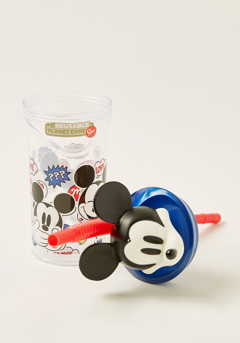 Disney 3D Mickey Mouse Figurine Tumbler with Straw - 360 ml-Mealtime Essentials-image-2