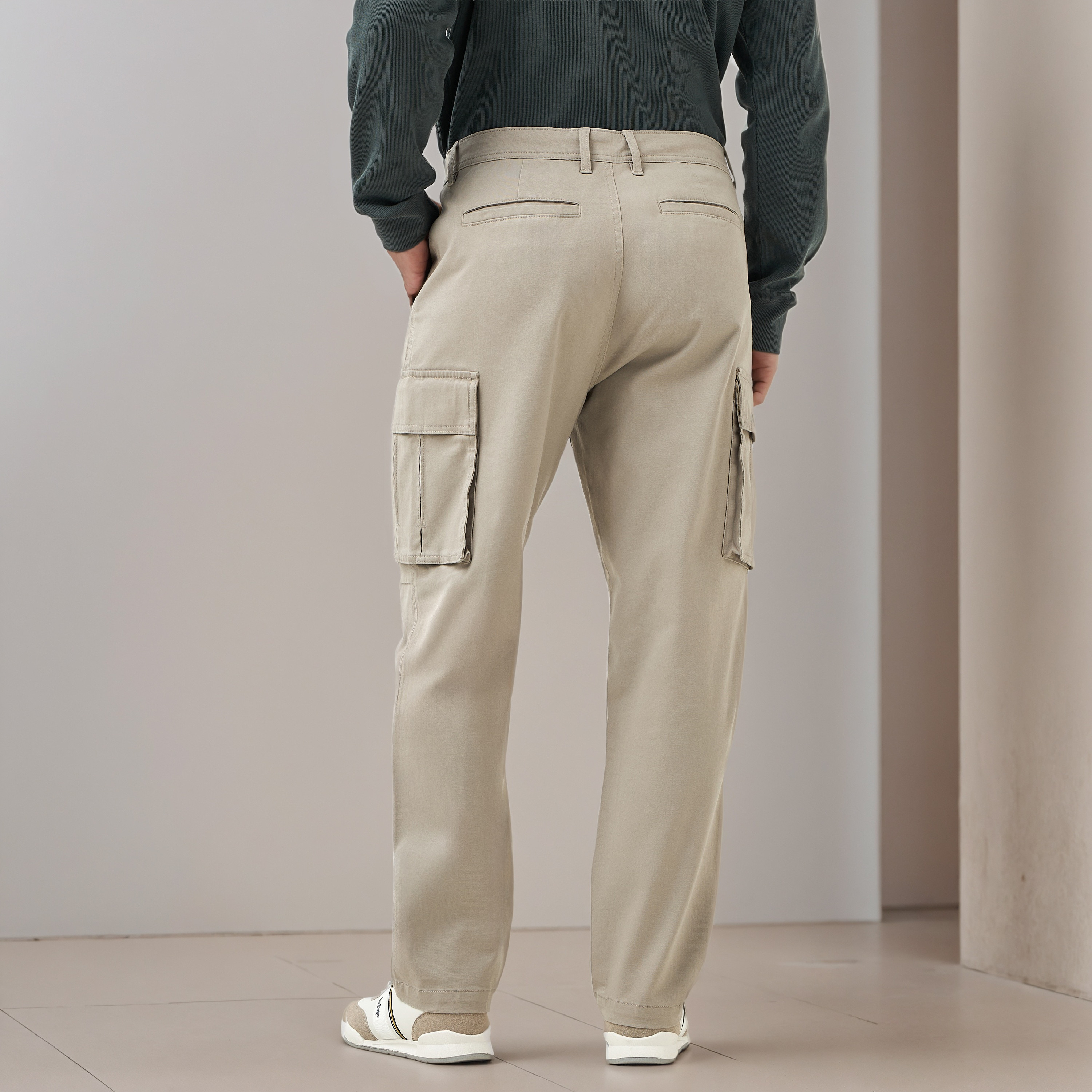 Regular Fit Twill Cargo Pants-men-clothing-bottoms-trousersandchinos-trousers-image-3