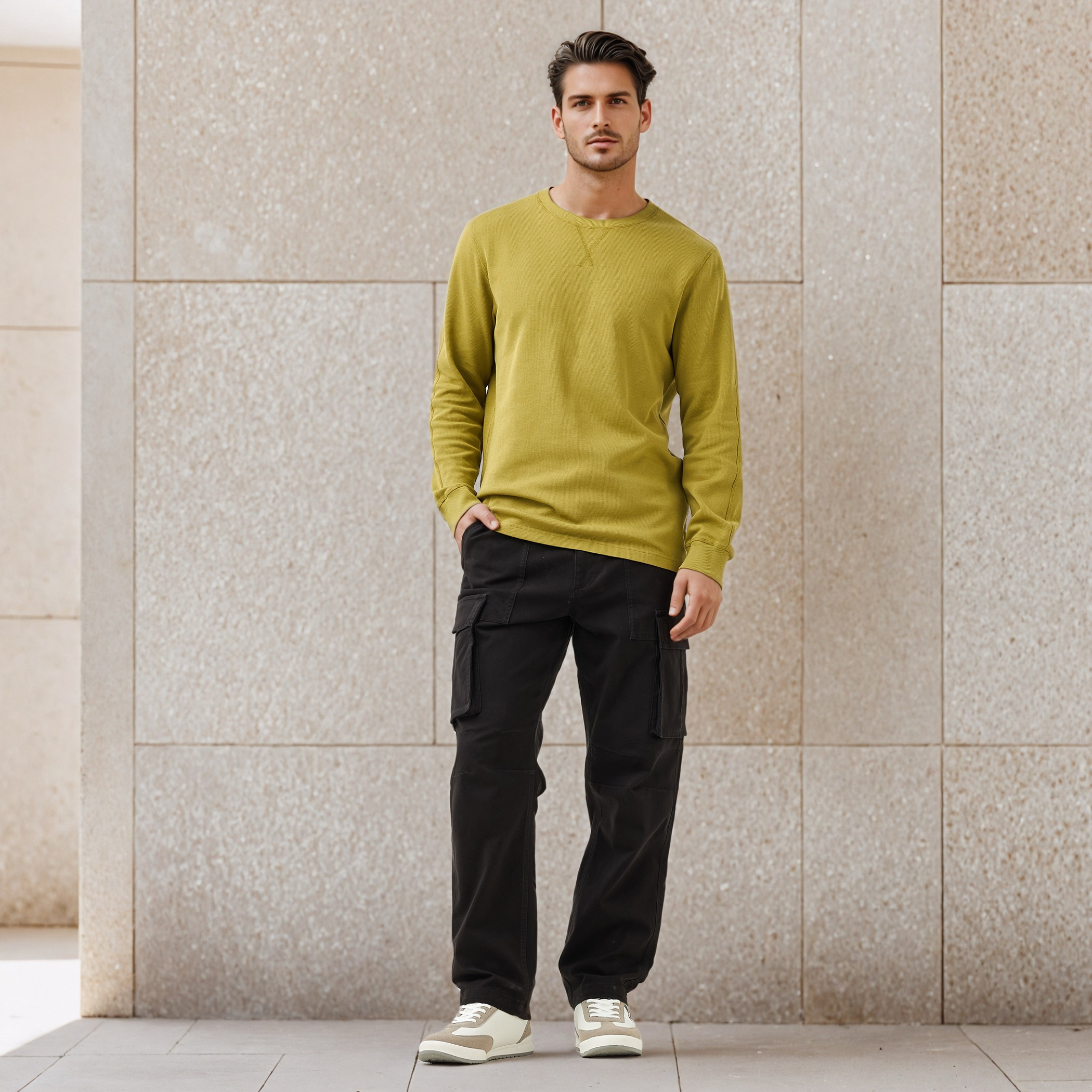 Regular Fit Twill Cargo Pants-men-clothing-bottoms-trousersandchinos-trousers-image-2