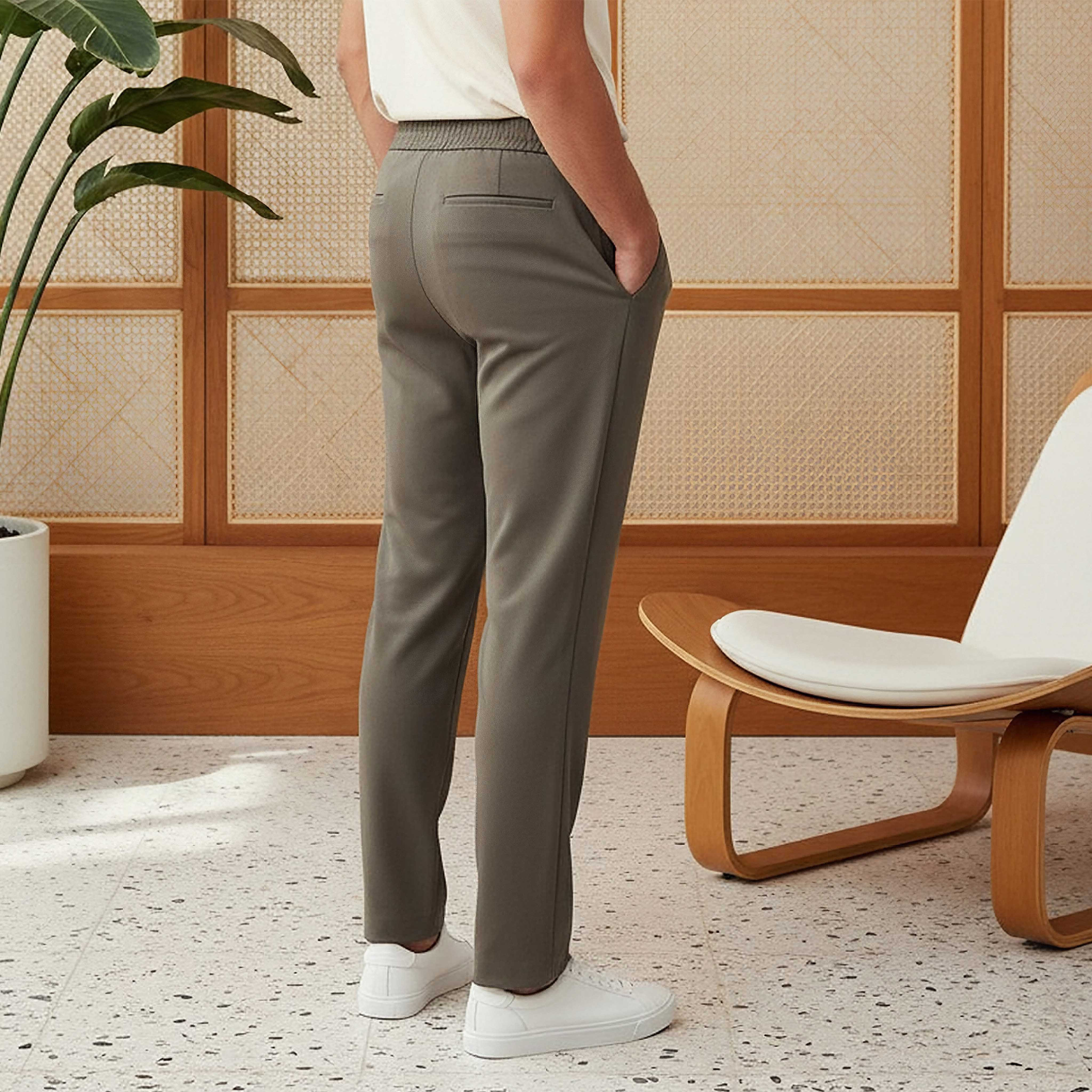 Men's Regular Fit Flexi Waist Trousers-men-clothing-bottoms-trousersandchinos-trousers-image-3