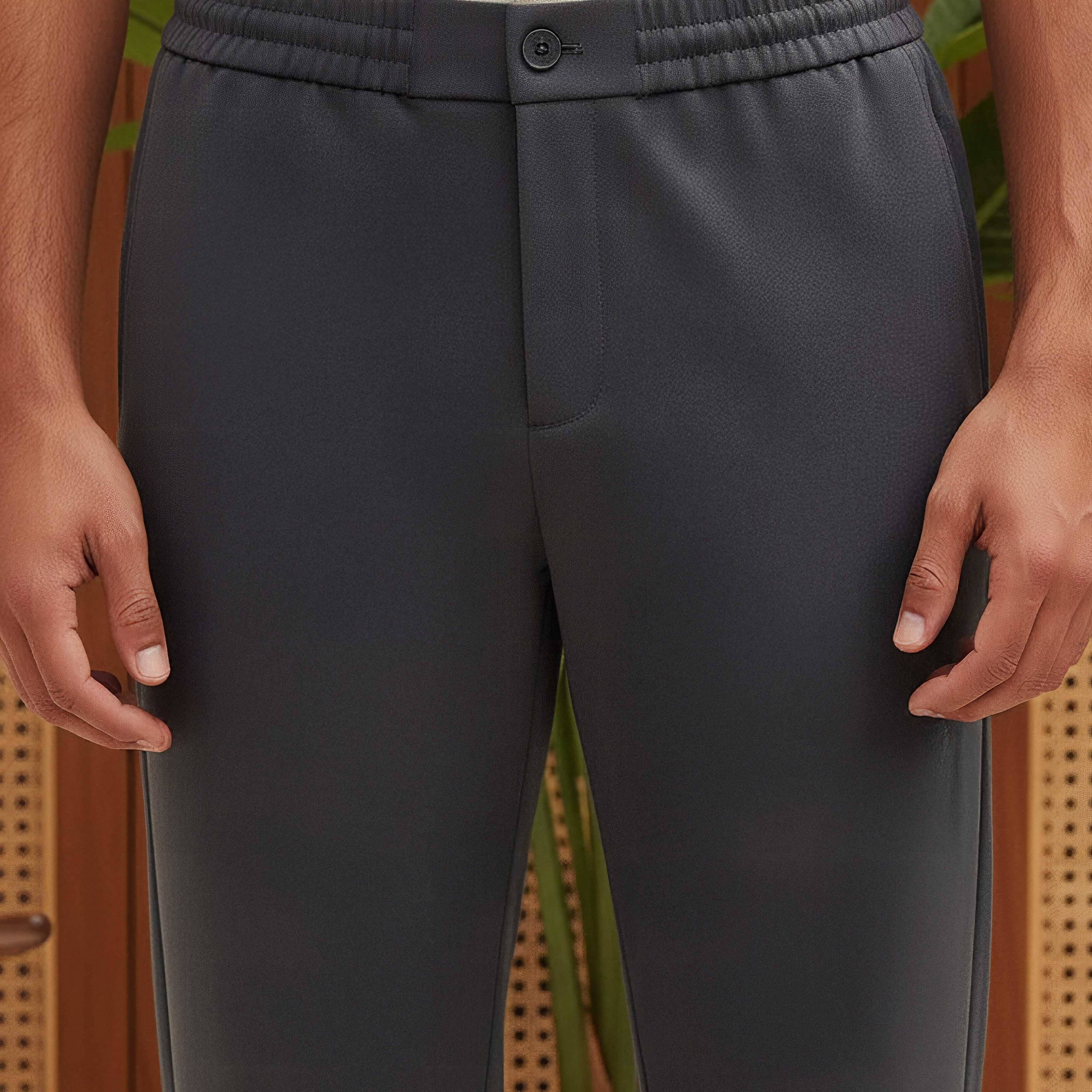 Men's Regular Fit Flexi Waist Trousers-men-clothing-bottoms-trousersandchinos-trousers-image-4