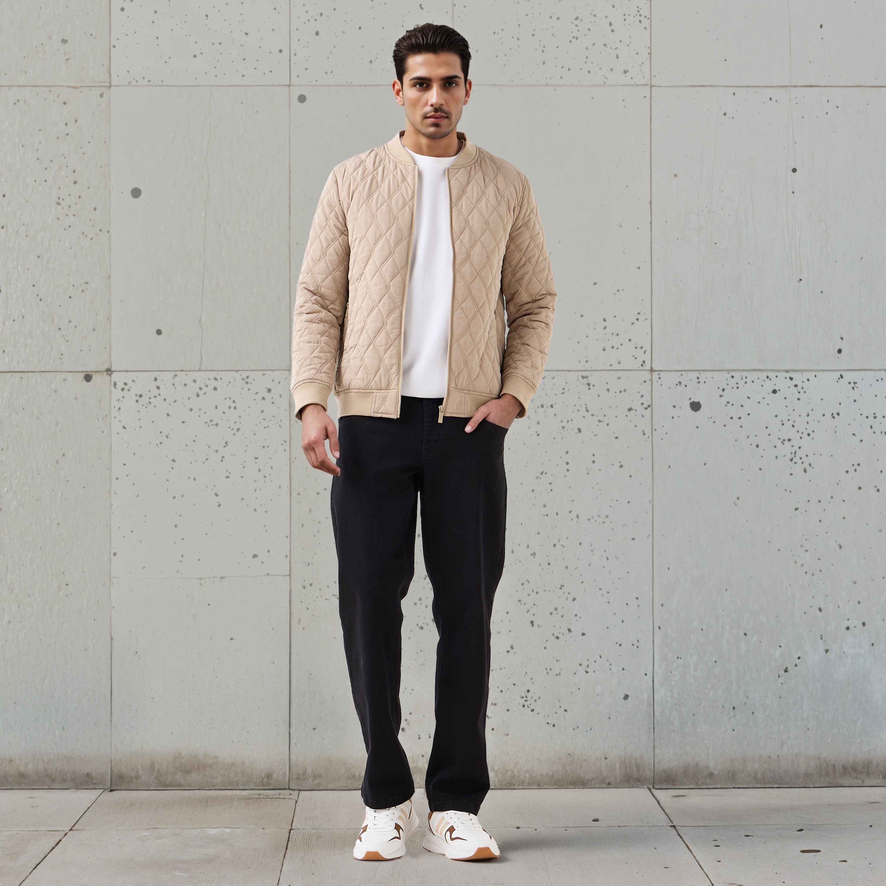 Men Regular Fit Quilted Bomber Jacket-men-clothing-jacketsandblazers-jackets-image-2