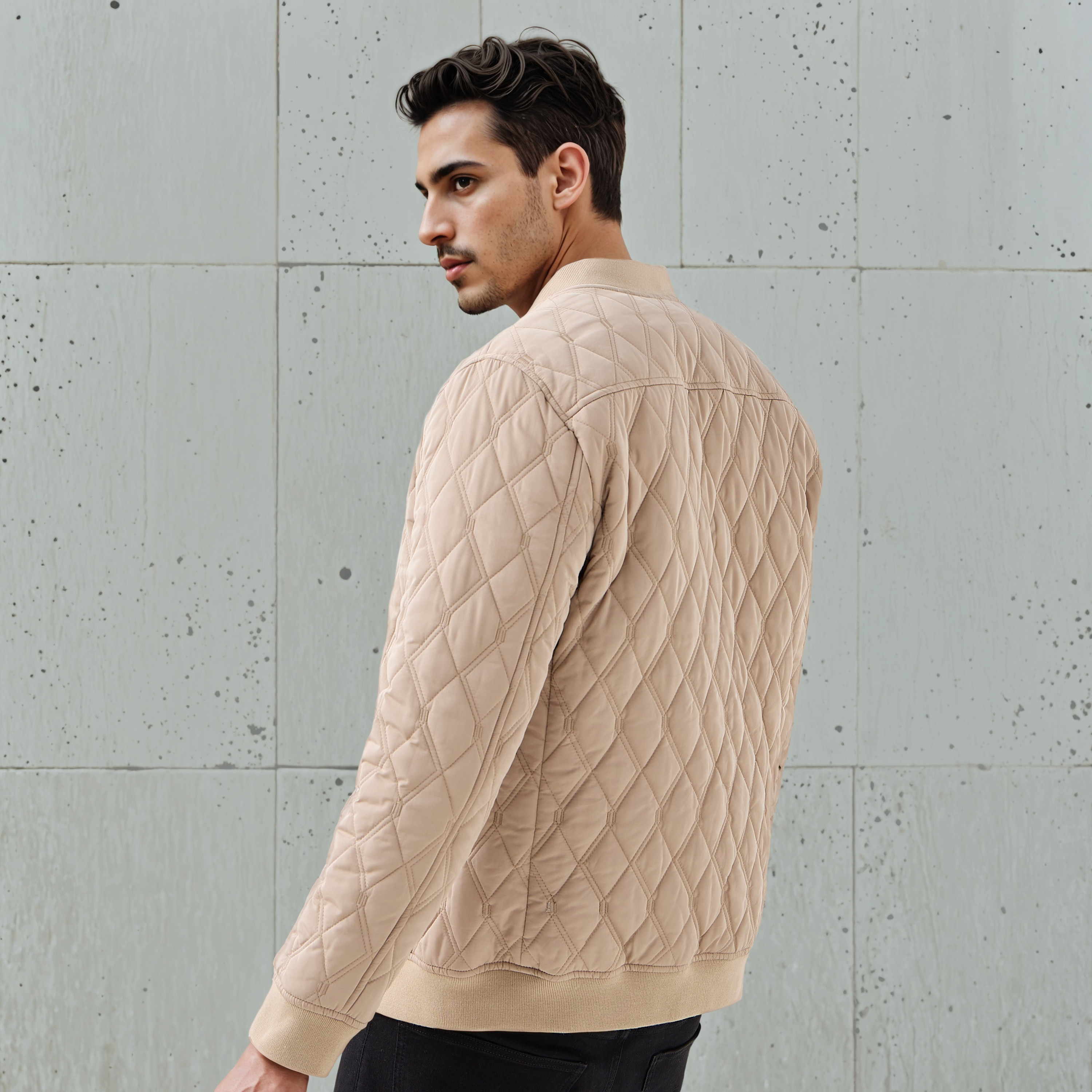 Men Regular Fit Quilted Bomber Jacket-men-clothing-jacketsandblazers-jackets-image-3