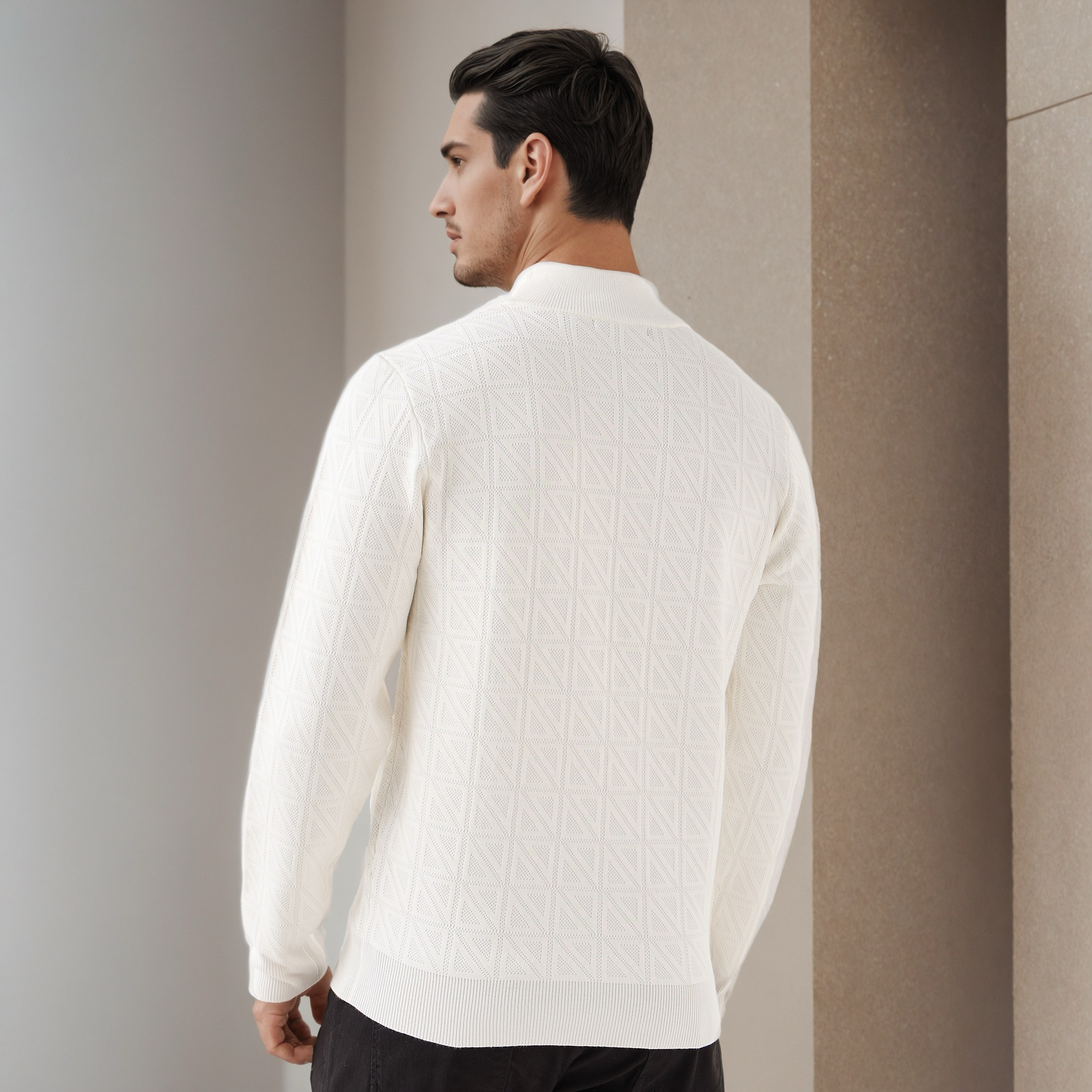 Textured Sweater with Long Sleeves-men-clothing-sweatersandpullovers-image-4