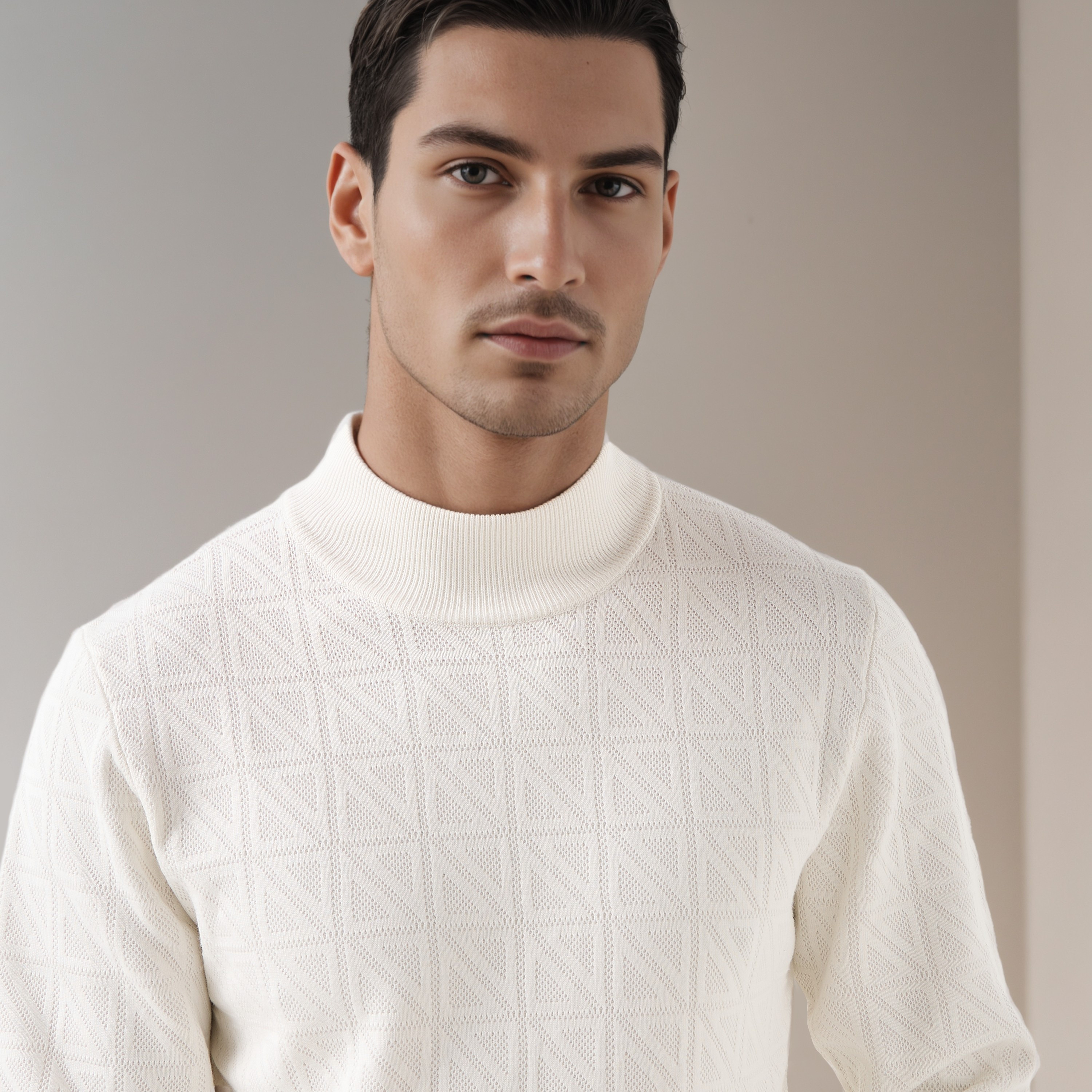 Textured Sweater with Long Sleeves-men-clothing-sweatersandpullovers-image-5