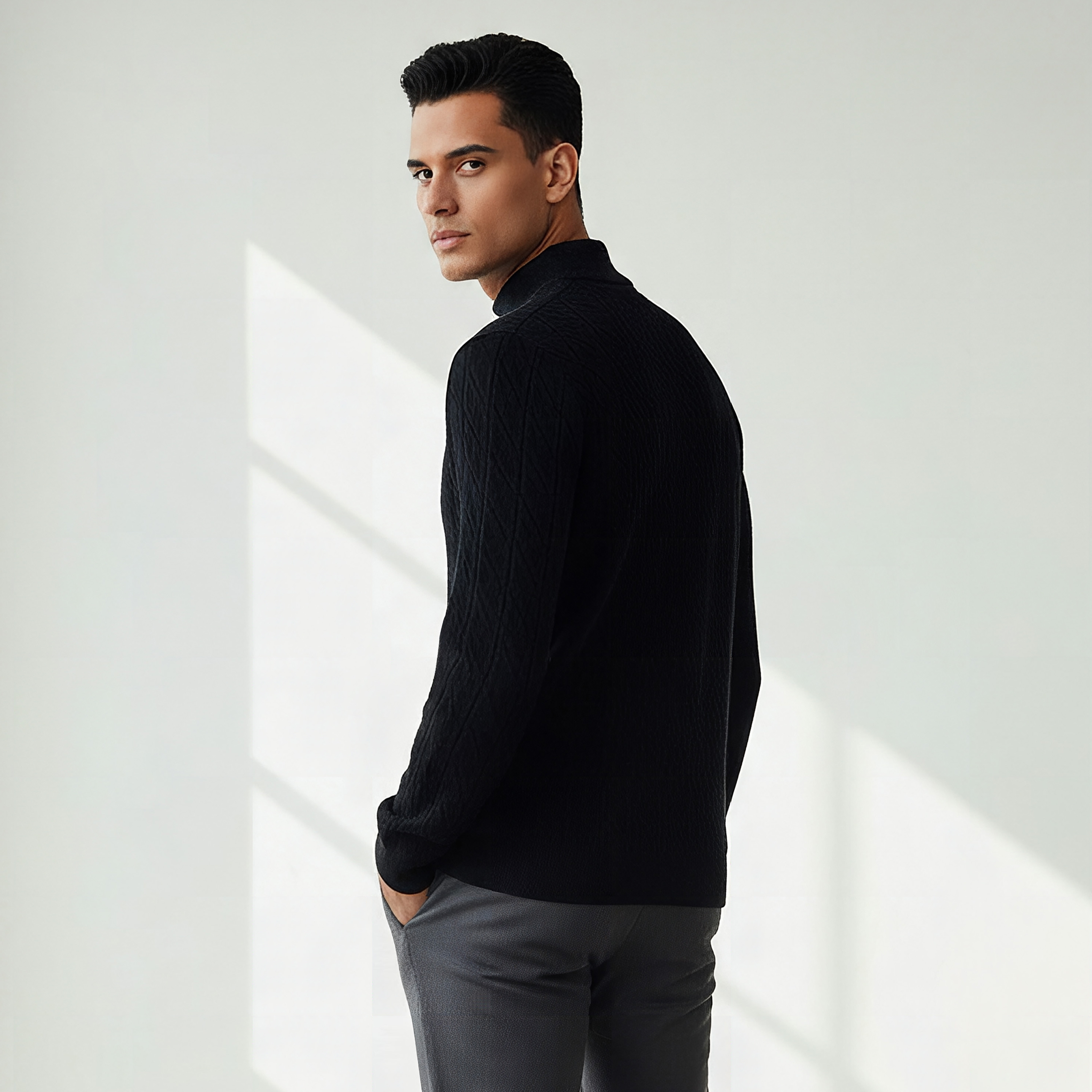 كنزة بارزة الملمس بأكمام طويلة-men-clothing-sweatersandpullovers-image-3