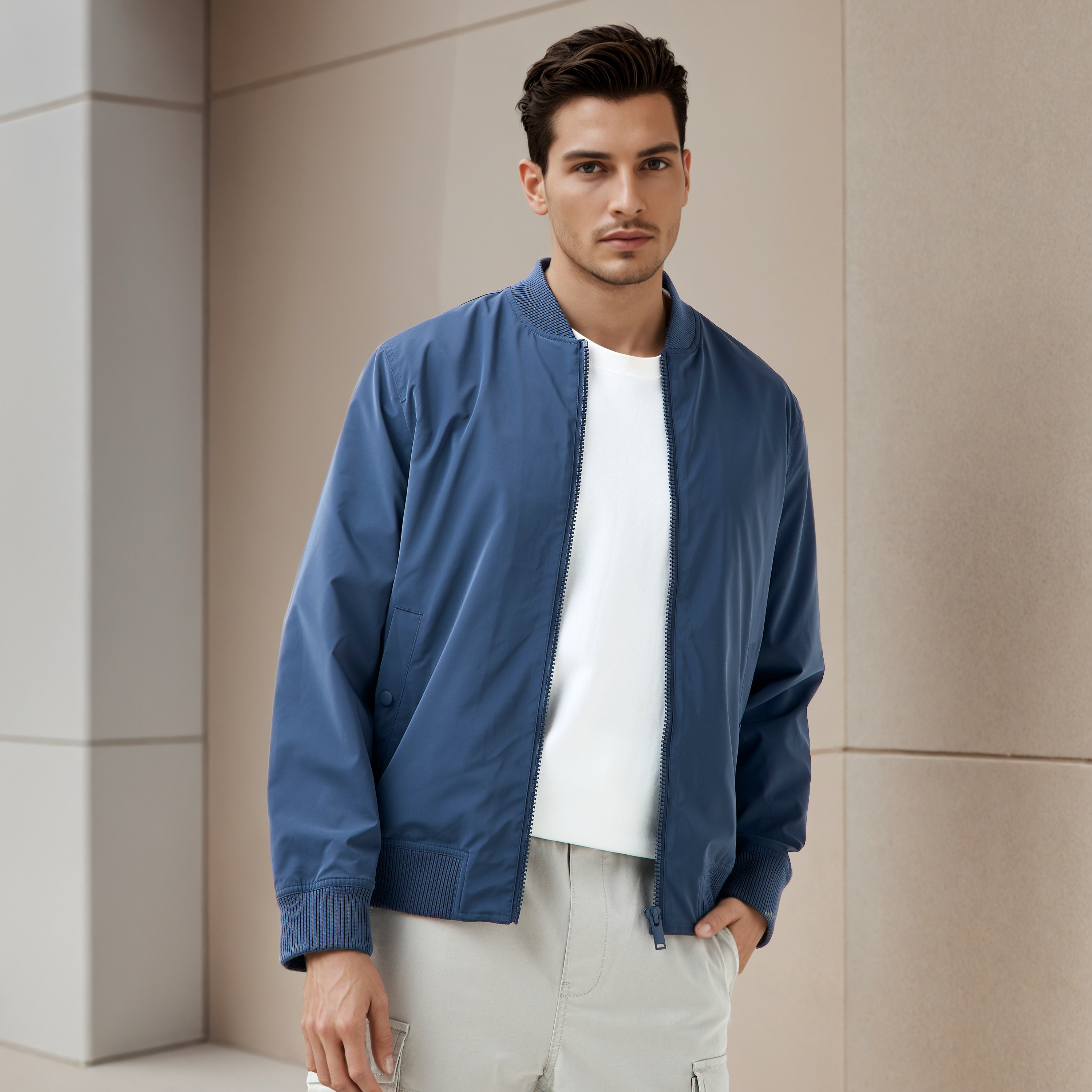 Men Regular Fit Bomber Jacket-men-clothing-jacketsandblazers-jackets-image-1