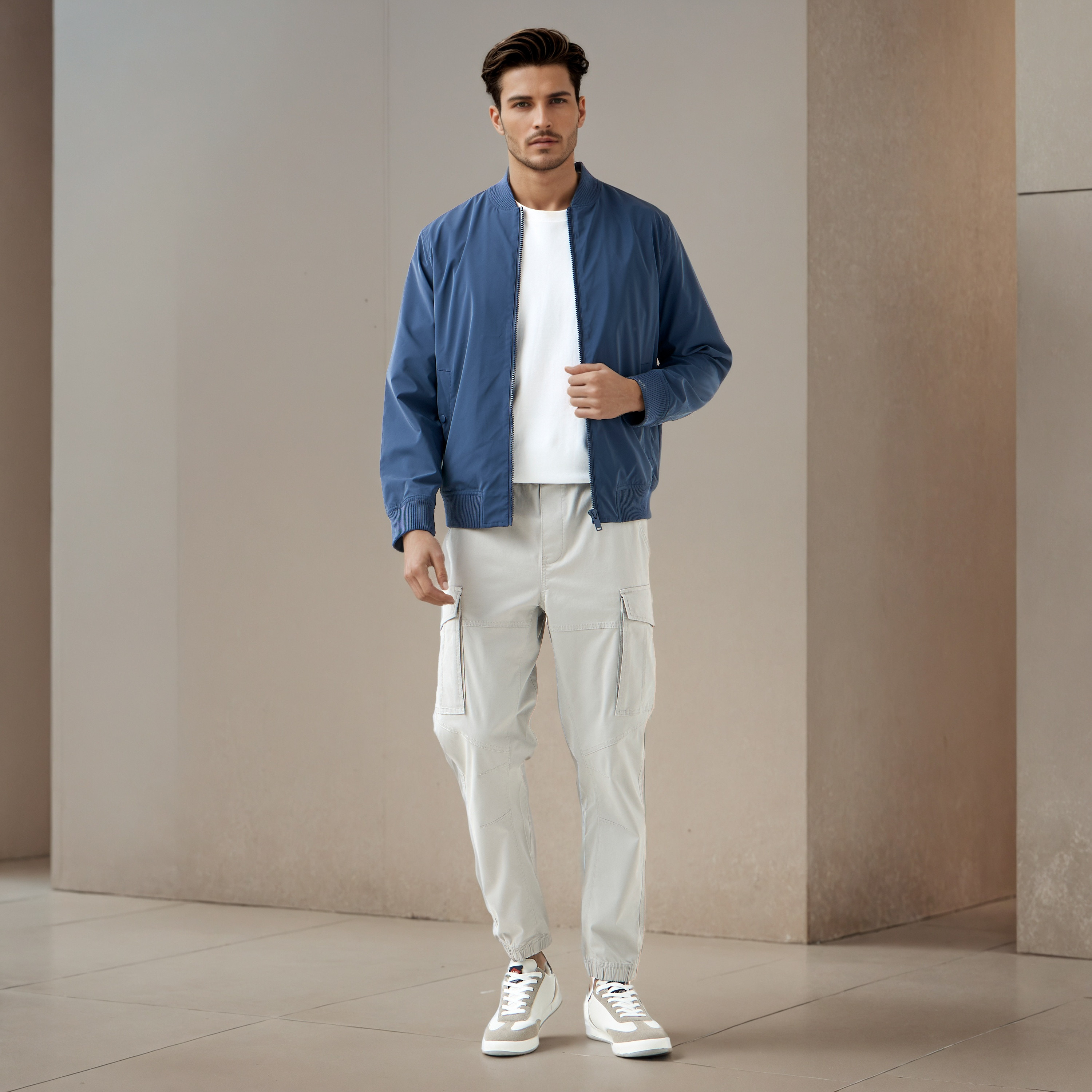 Men Regular Fit Bomber Jacket-men-clothing-jacketsandblazers-jackets-image-2