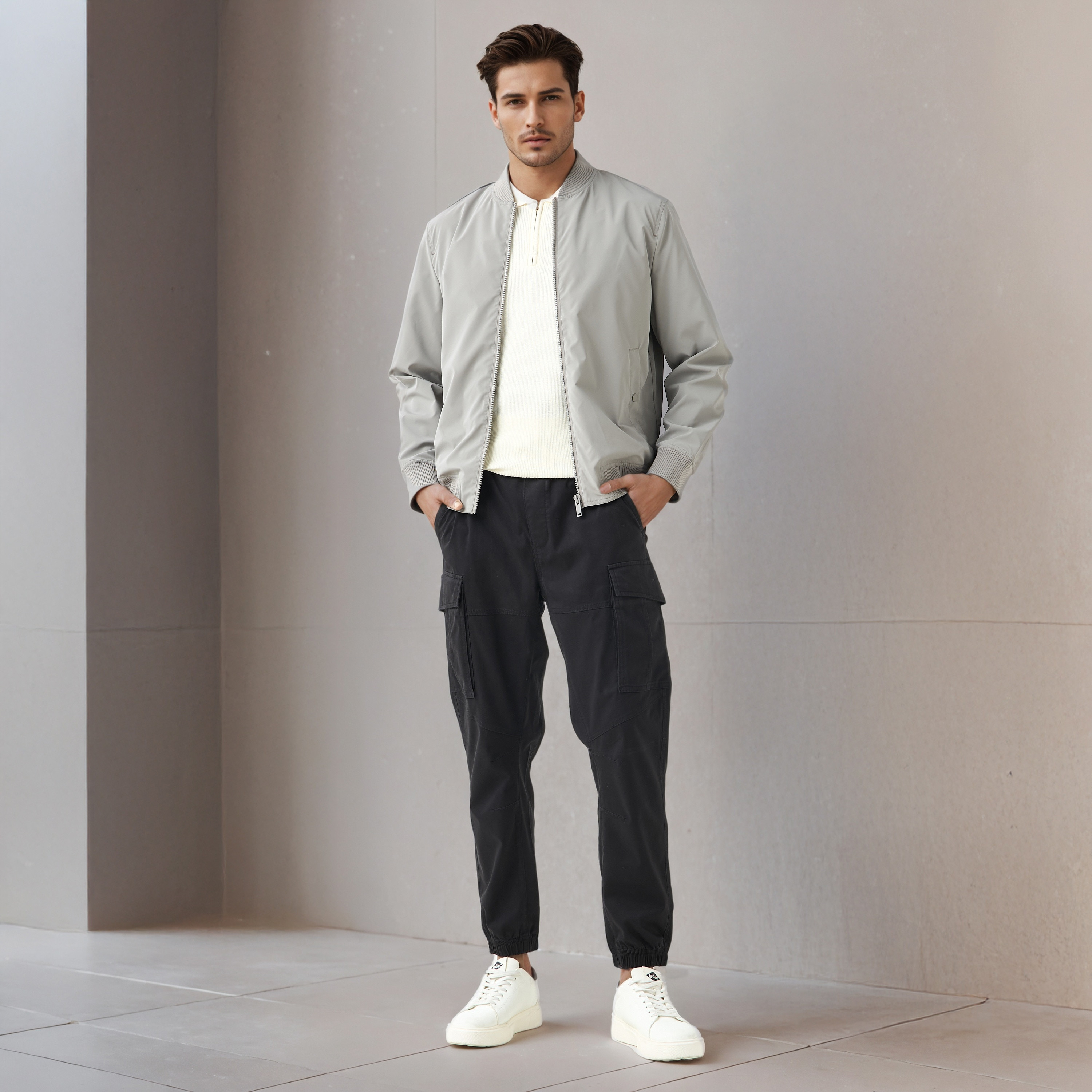 Men Regular Fit Bomber Jacket-men-clothing-jacketsandblazers-jackets-image-2