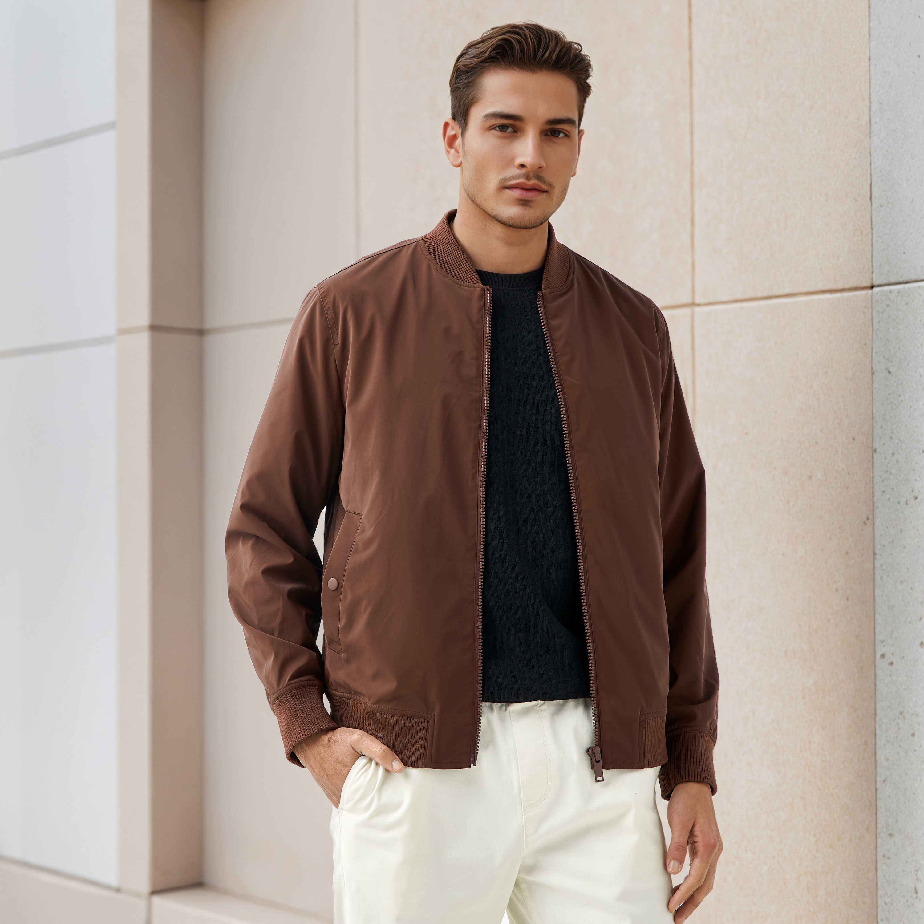 Men Regular Fit Bomber Jacket-men-clothing-jacketsandblazers-jackets-image-1