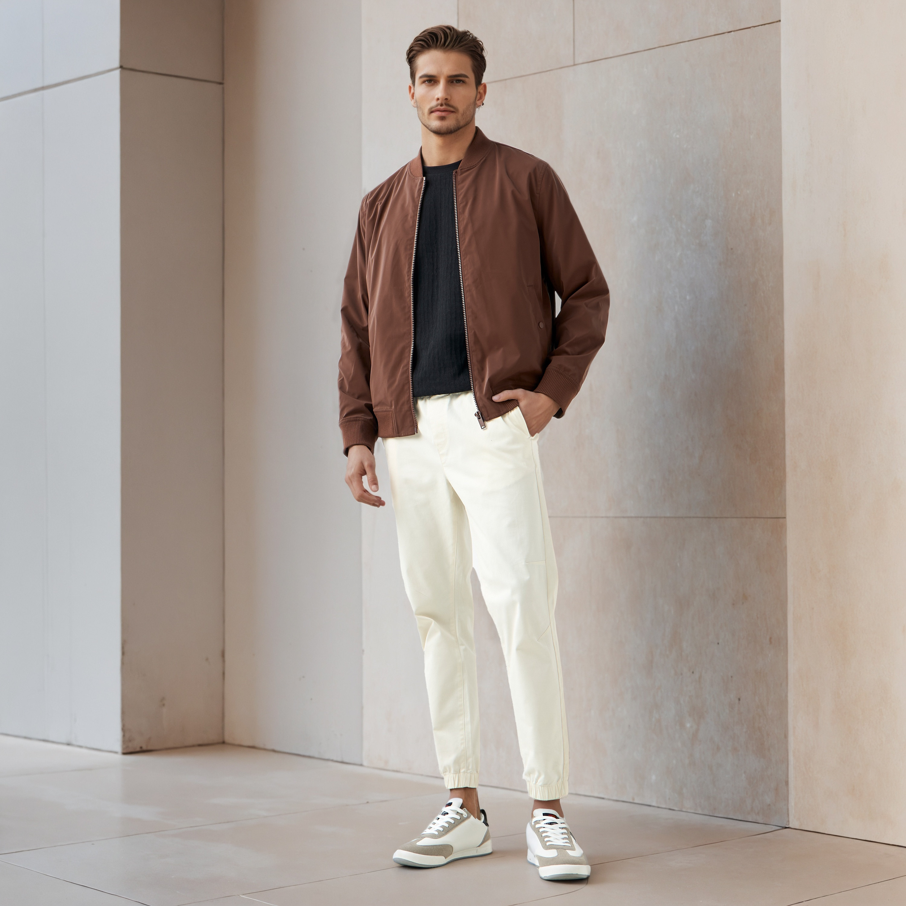 Men Regular Fit Bomber Jacket-men-clothing-jacketsandblazers-jackets-image-2
