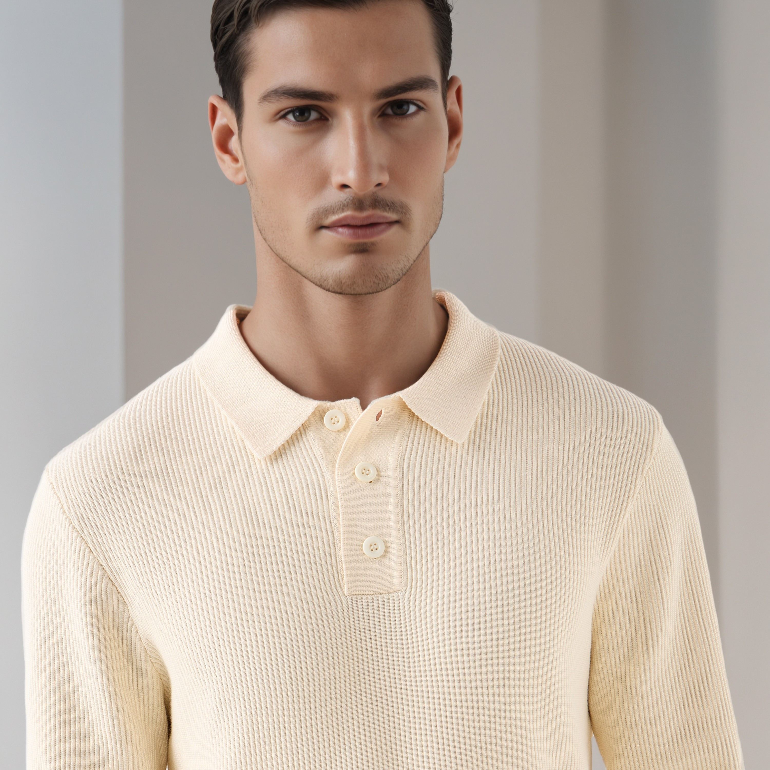 سويت شيرت بارز الملمس بياقة بولو وأكمام طويلة-men-winterwear-hoodiesandsweatshirts-image-15