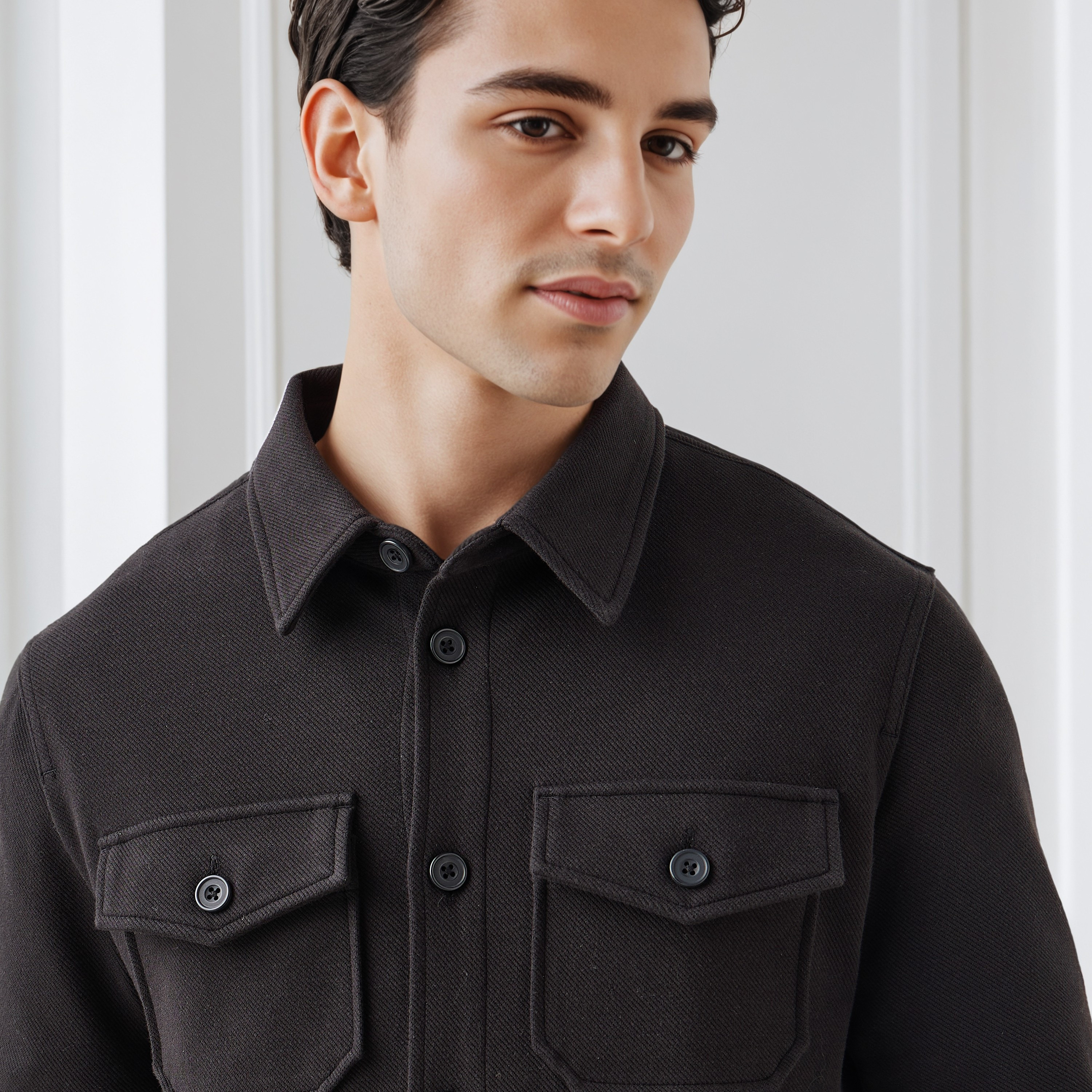 Men's Regular Fit Collared Pocket Shacket-men-clothing-jacketsandblazers-jackets-image-4