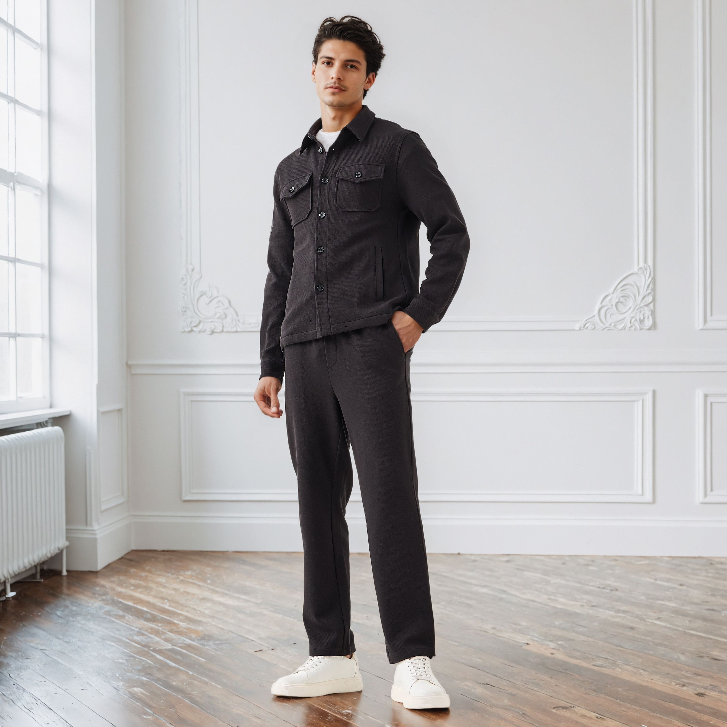 بنطلون رجالي بقصة مريحة وجيوب-men-clothing-bottoms-joggers-image-2