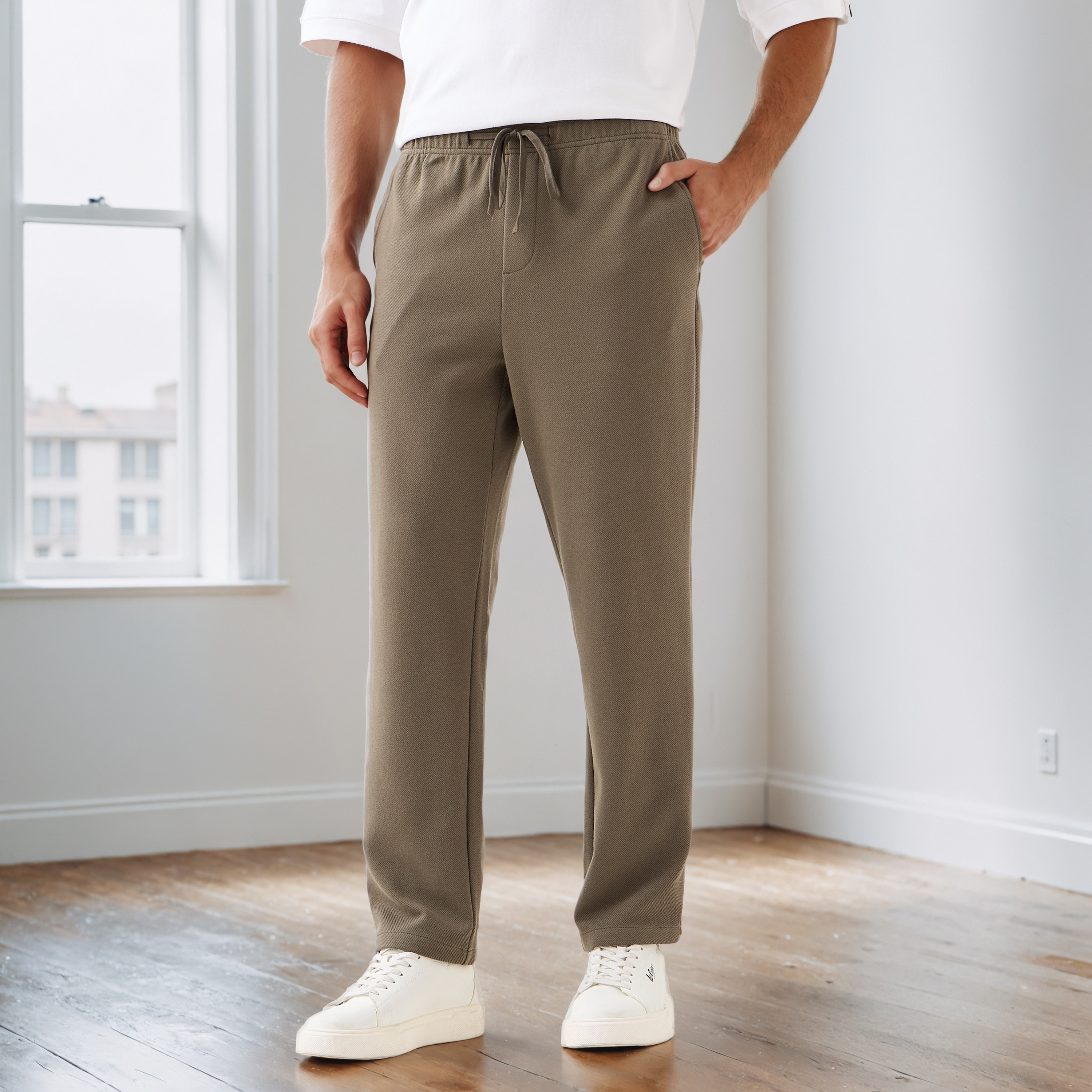 Men Regular Fit Flexi Waist Pants with Pockets-men-clothing-bottoms-joggers-image-5