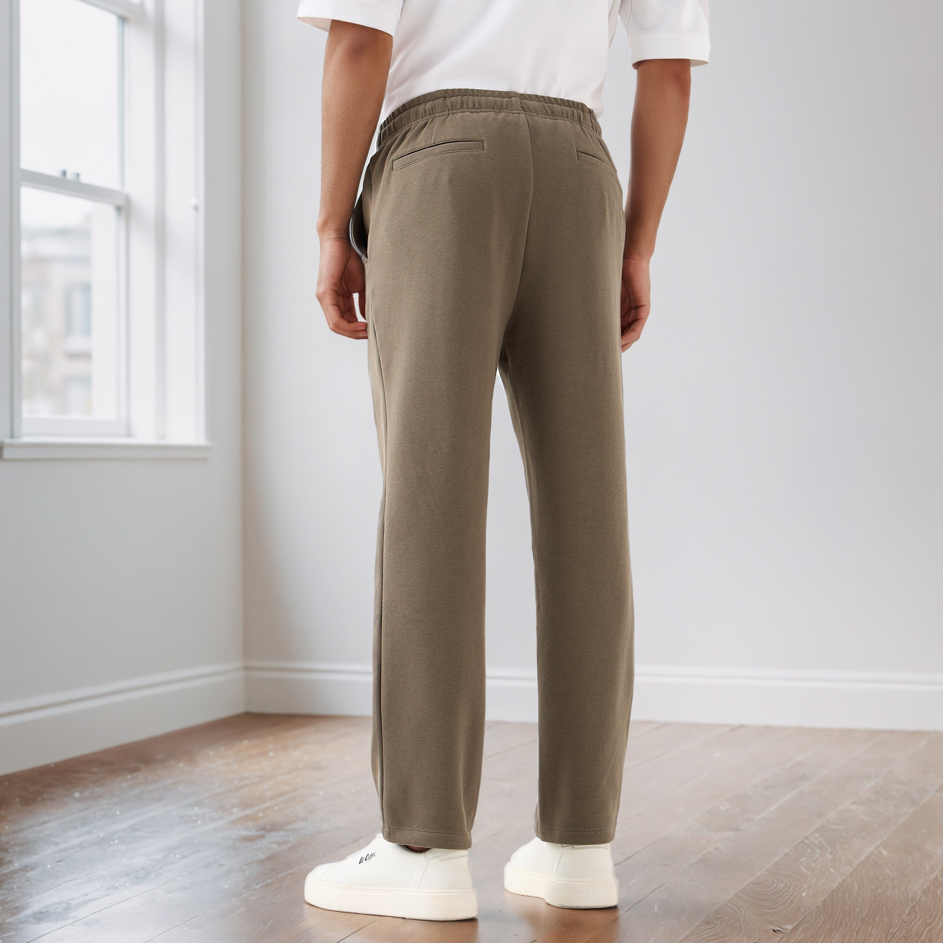Men Regular Fit Flexi Waist Pants with Pockets-men-clothing-bottoms-joggers-image-3