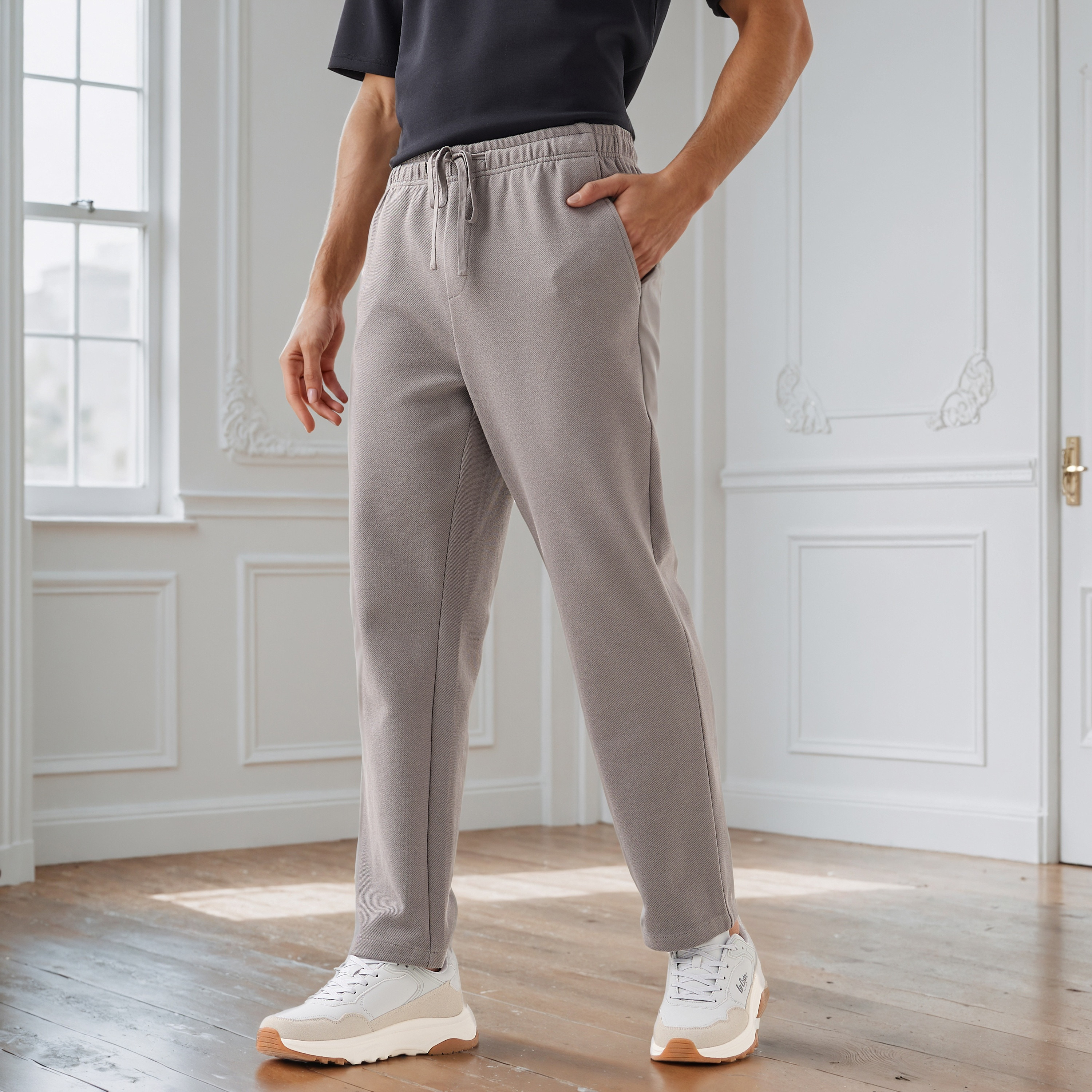 بنطلون رجالي بقصة مريحة وجيوب-men-clothing-bottoms-joggers-image-1