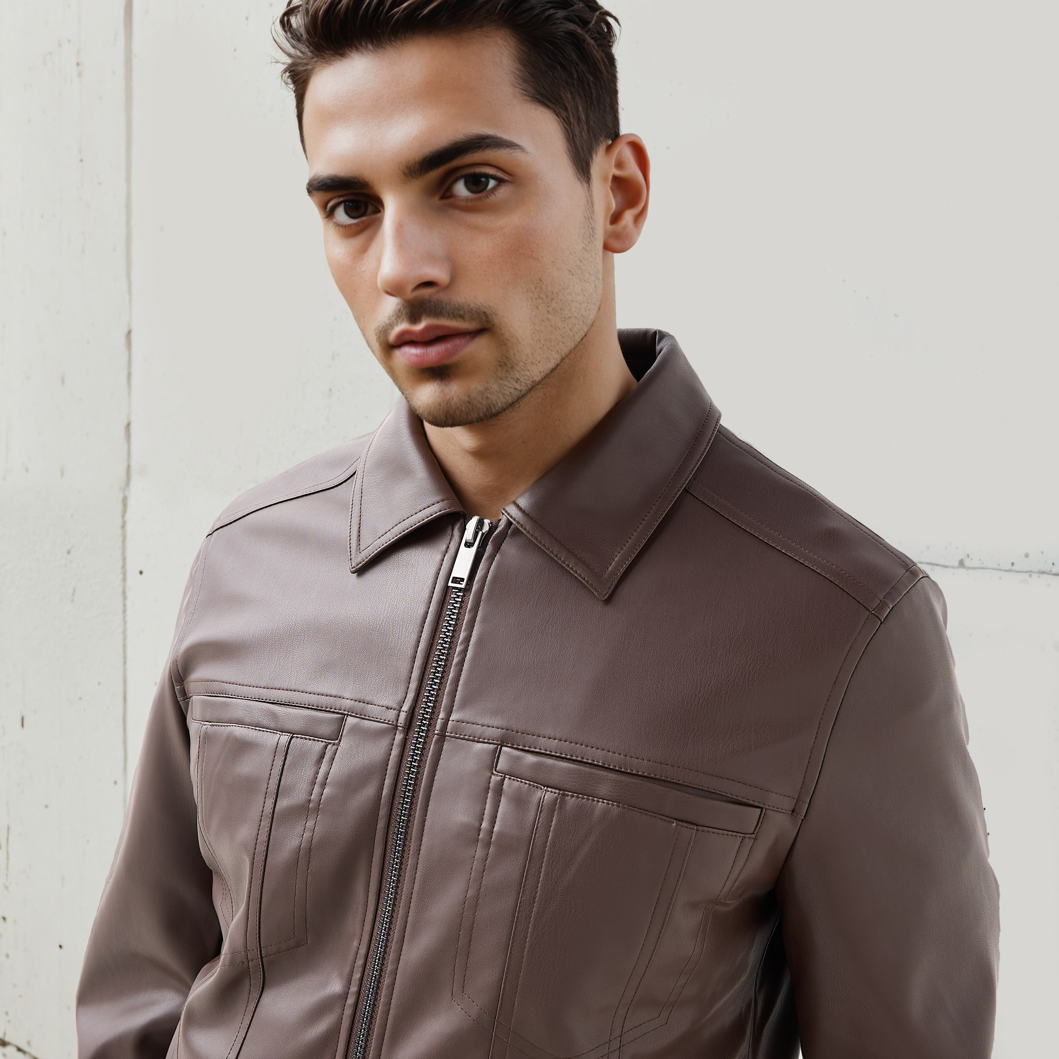 Men Regular Fit Zip Through Biker Jacket-men-clothing-jacketsandblazers-jackets-image-4