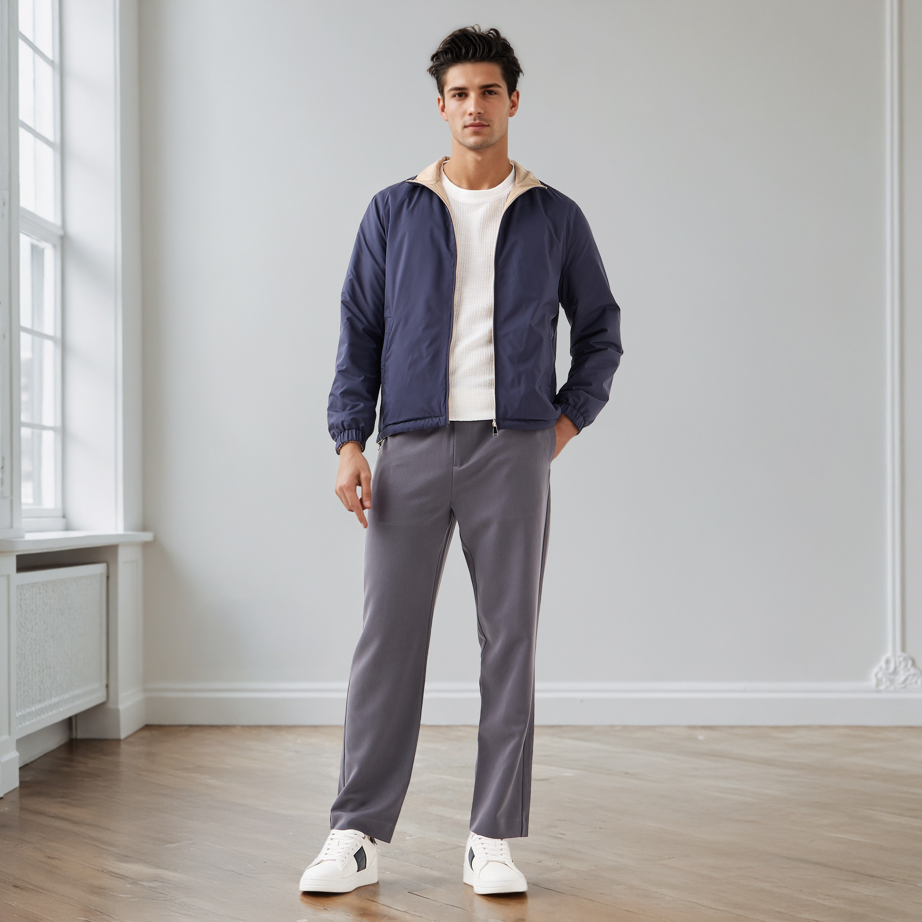 Men's Regular Fit High Neck Reversible Jacket-men-clothing-jacketsandblazers-jackets-image-3