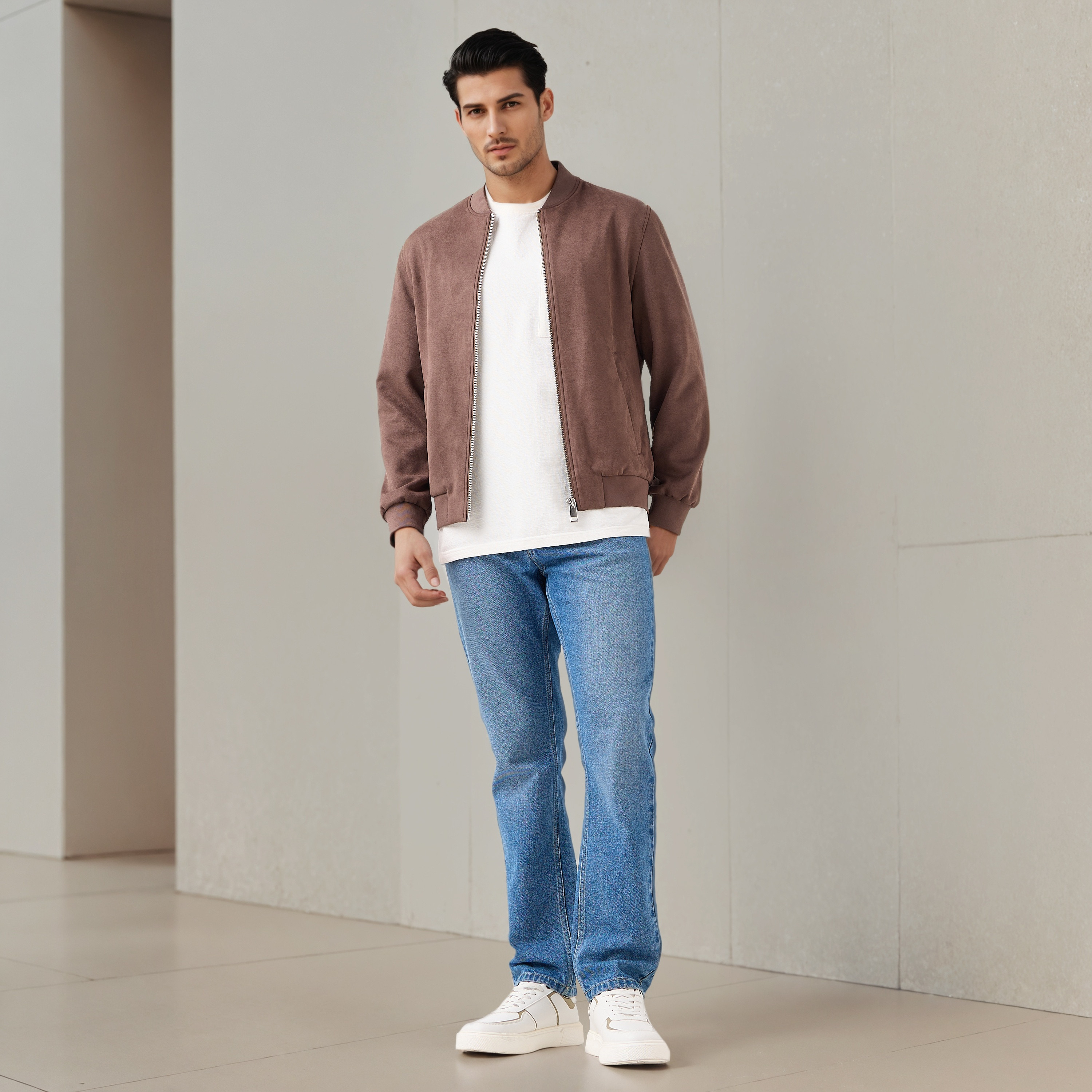 جاكيت بومبر بقصة عادية وياقة ماندارين للرجال-men-clothing-jacketsandblazers-jackets-image-16