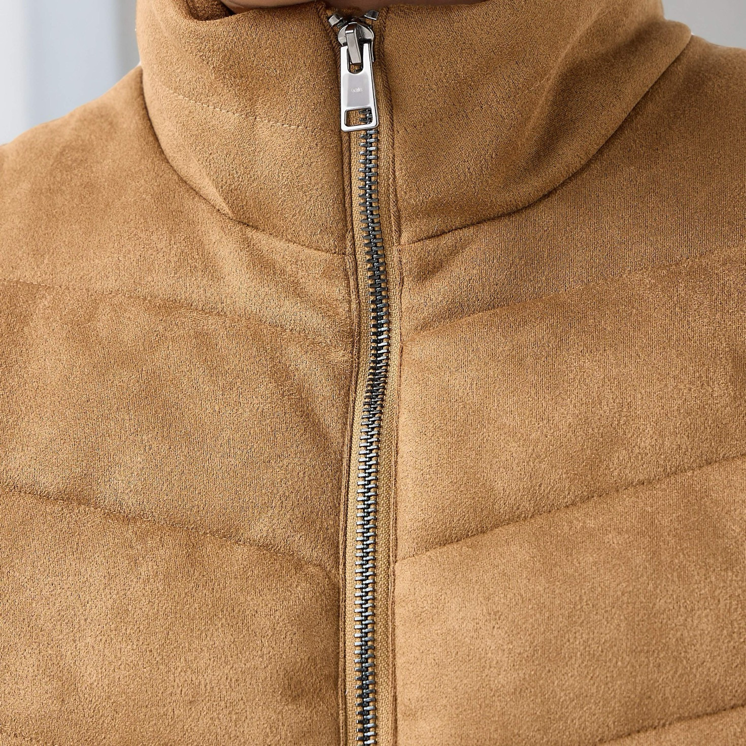 Men Regular Fit Suede High Neck Sleeveless Jacket-men-clothing-jacketsandblazers-jackets-image-4