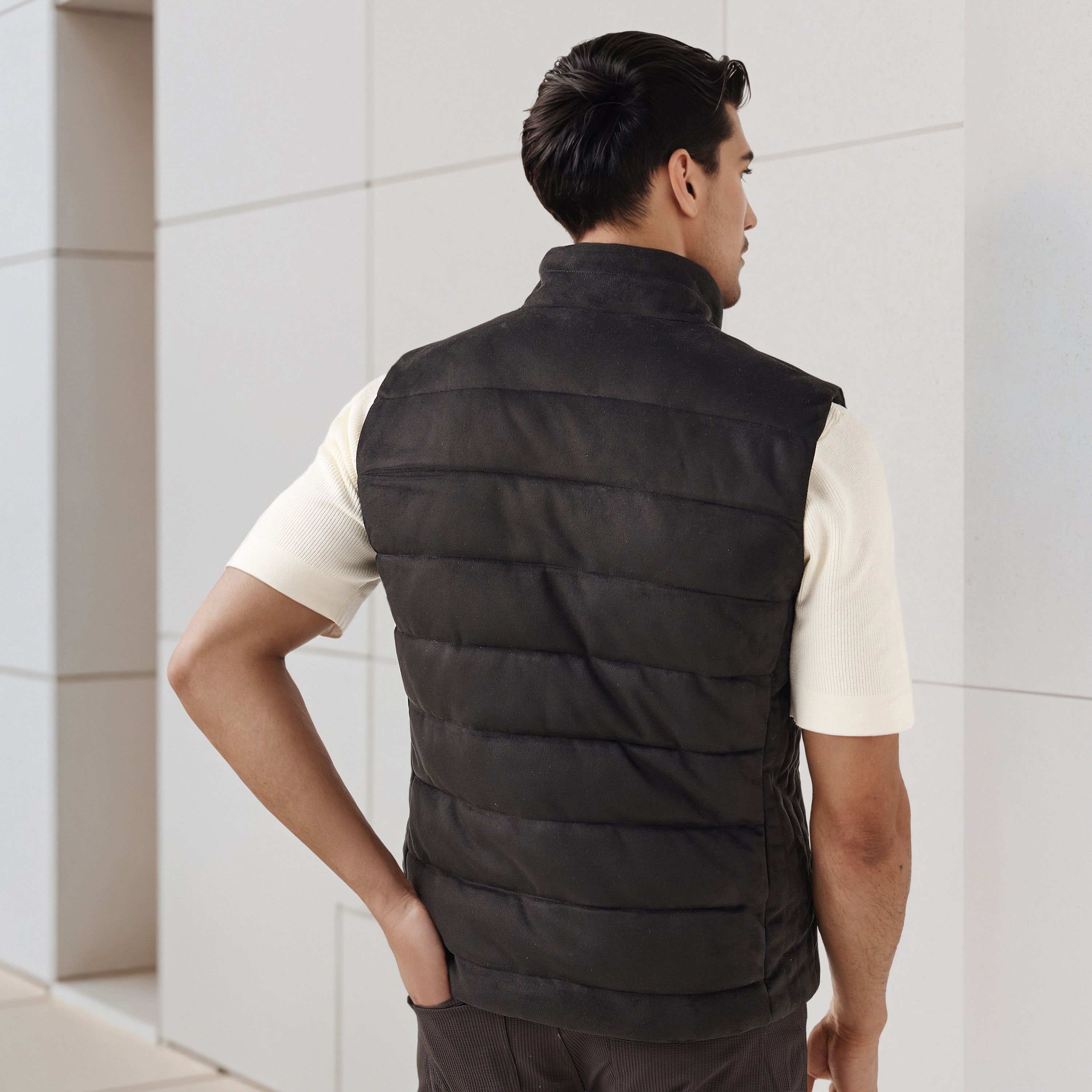 Men Regular Fit Suede High Neck Sleeveless Jacket-men-clothing-jacketsandblazers-jackets-image-3