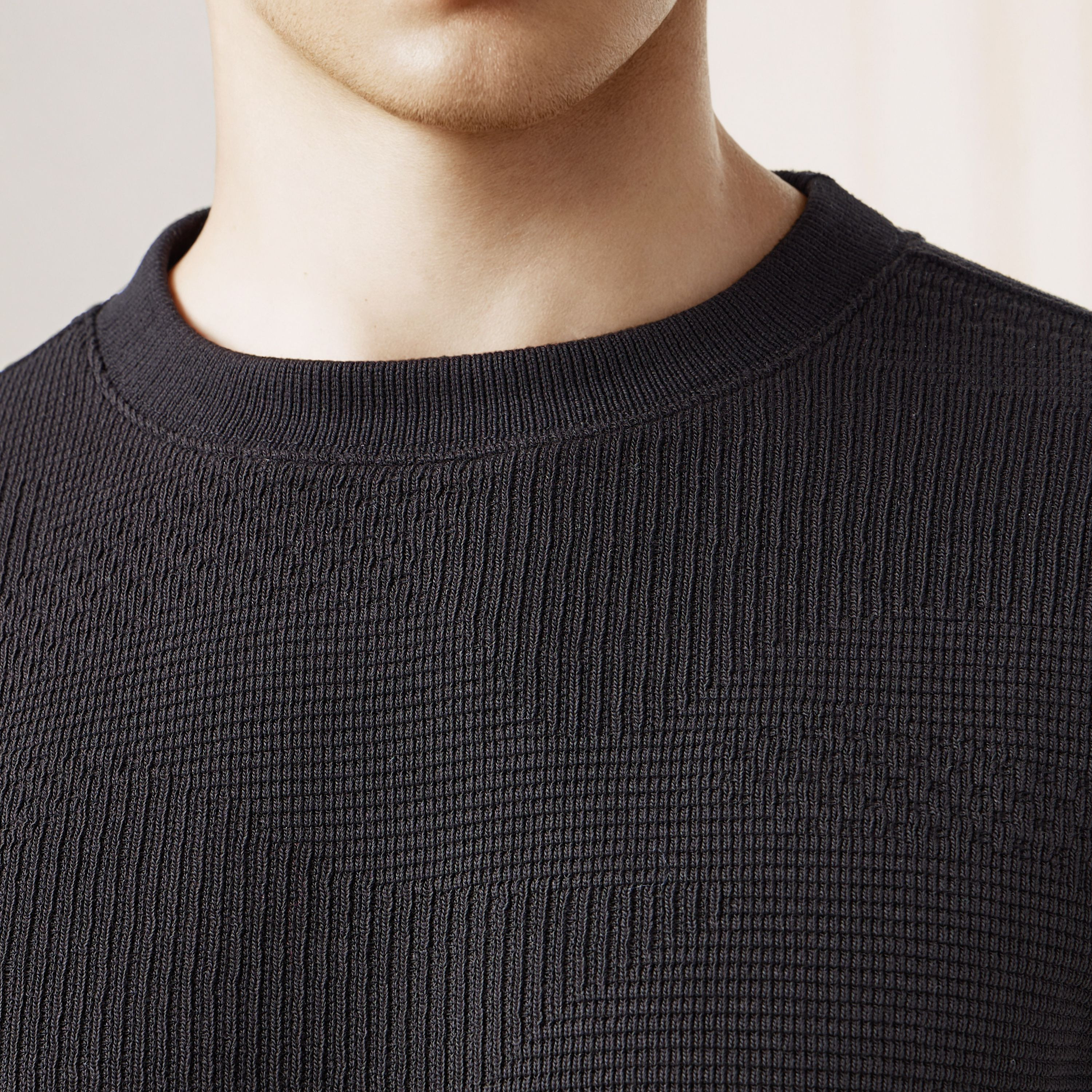 Textured Jacquard Sweatshirt with Crew Neck-men-winterwear-hoodiesandsweatshirts-image-6