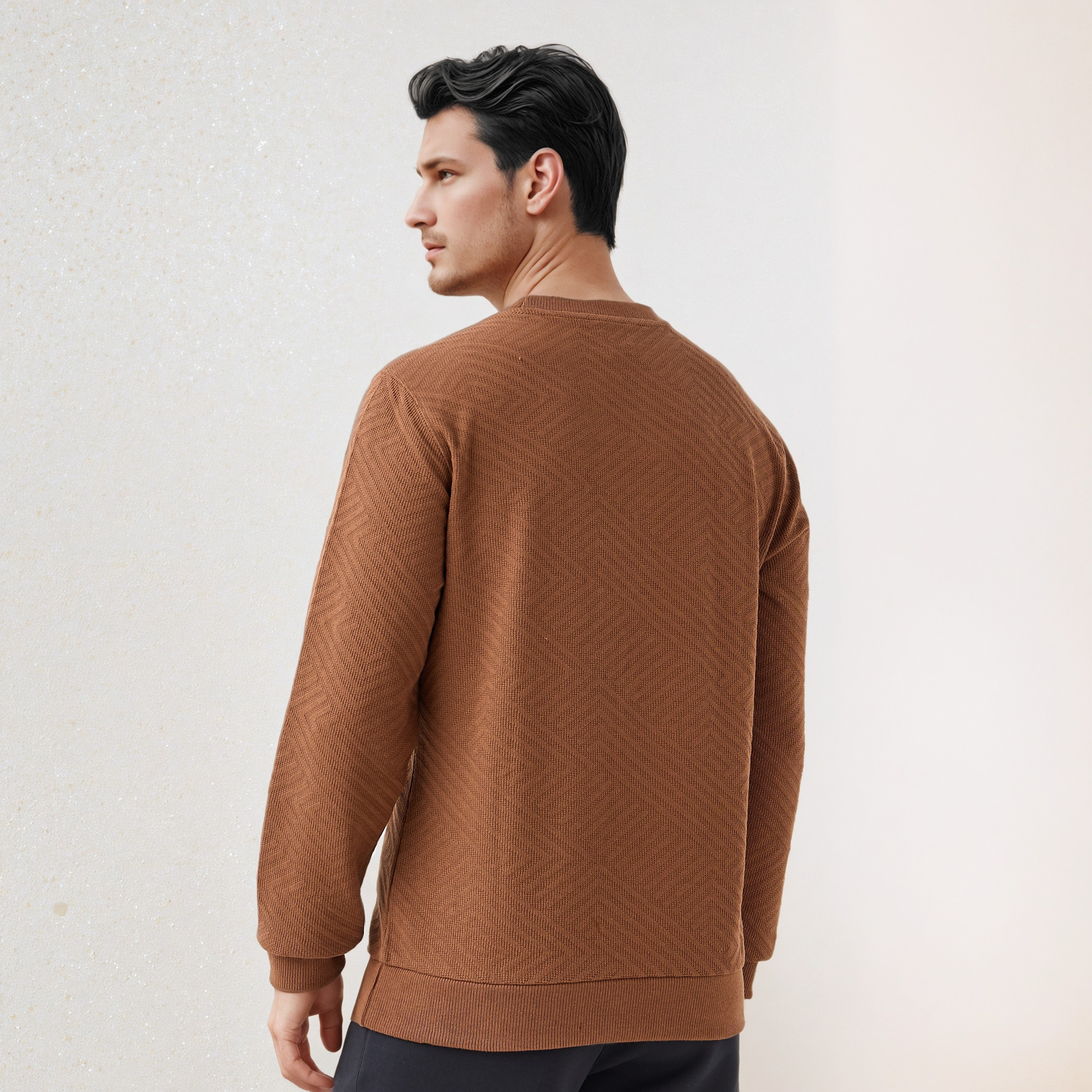 سويت شيرت جاكار بارز الملمس بياقة ضيّقة -men-winterwear-hoodiesandsweatshirts-image-20