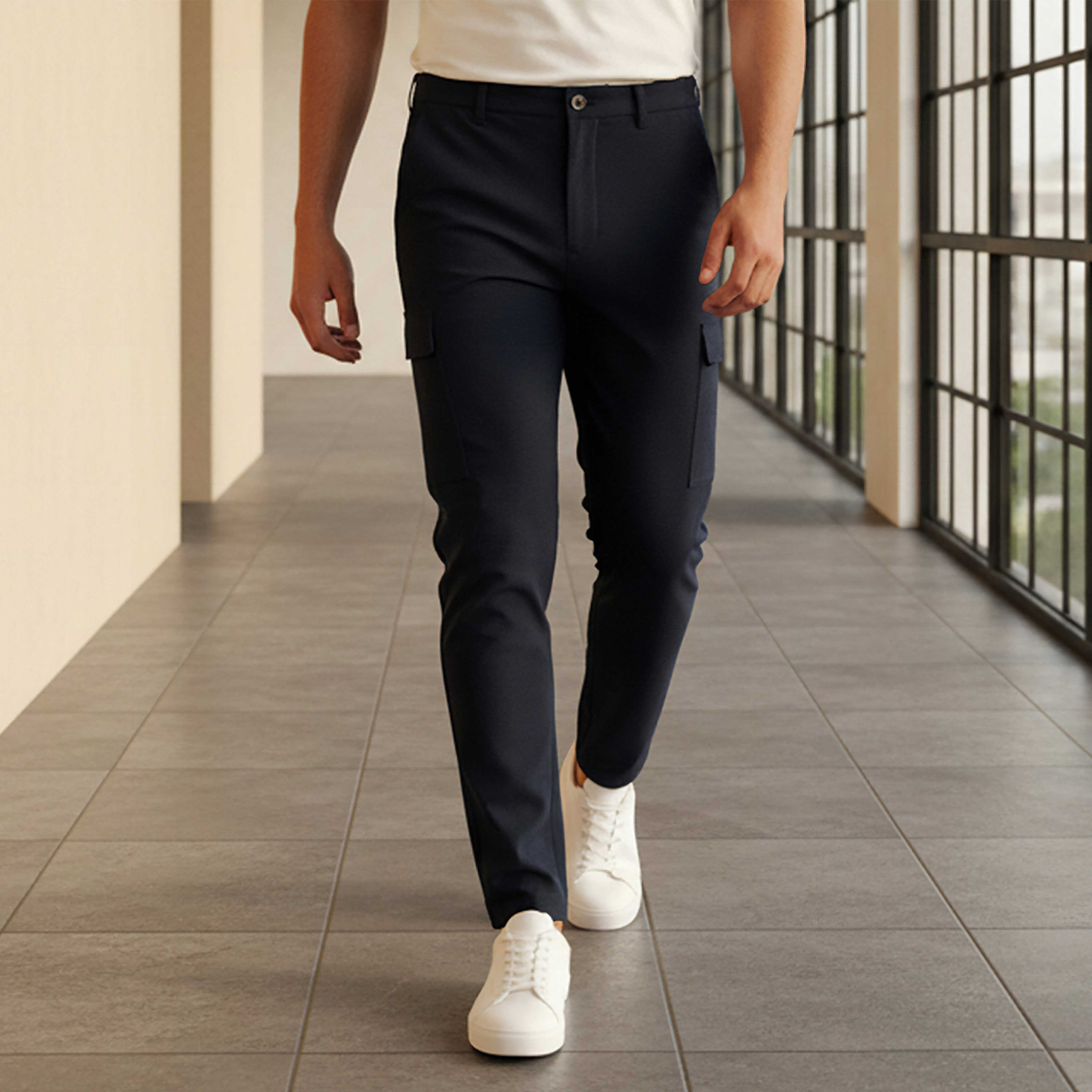 Men Slim Fit Flexi Waist Trousers-men-clothing-bottoms-trousersandchinos-trousers-image-5
