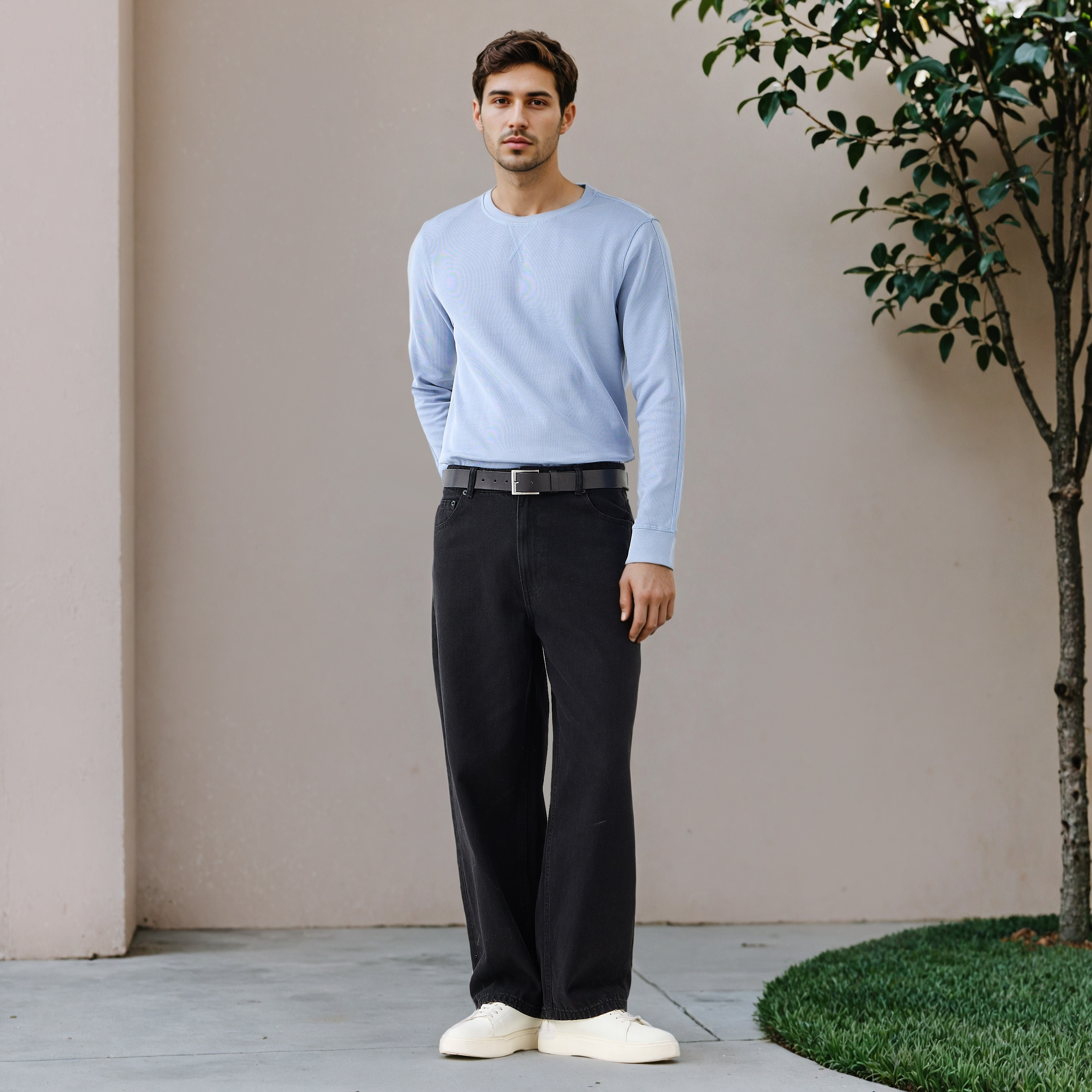 Fine Ribbed Sweatshirt-men-winterwear-hoodiesandsweatshirts-image-2