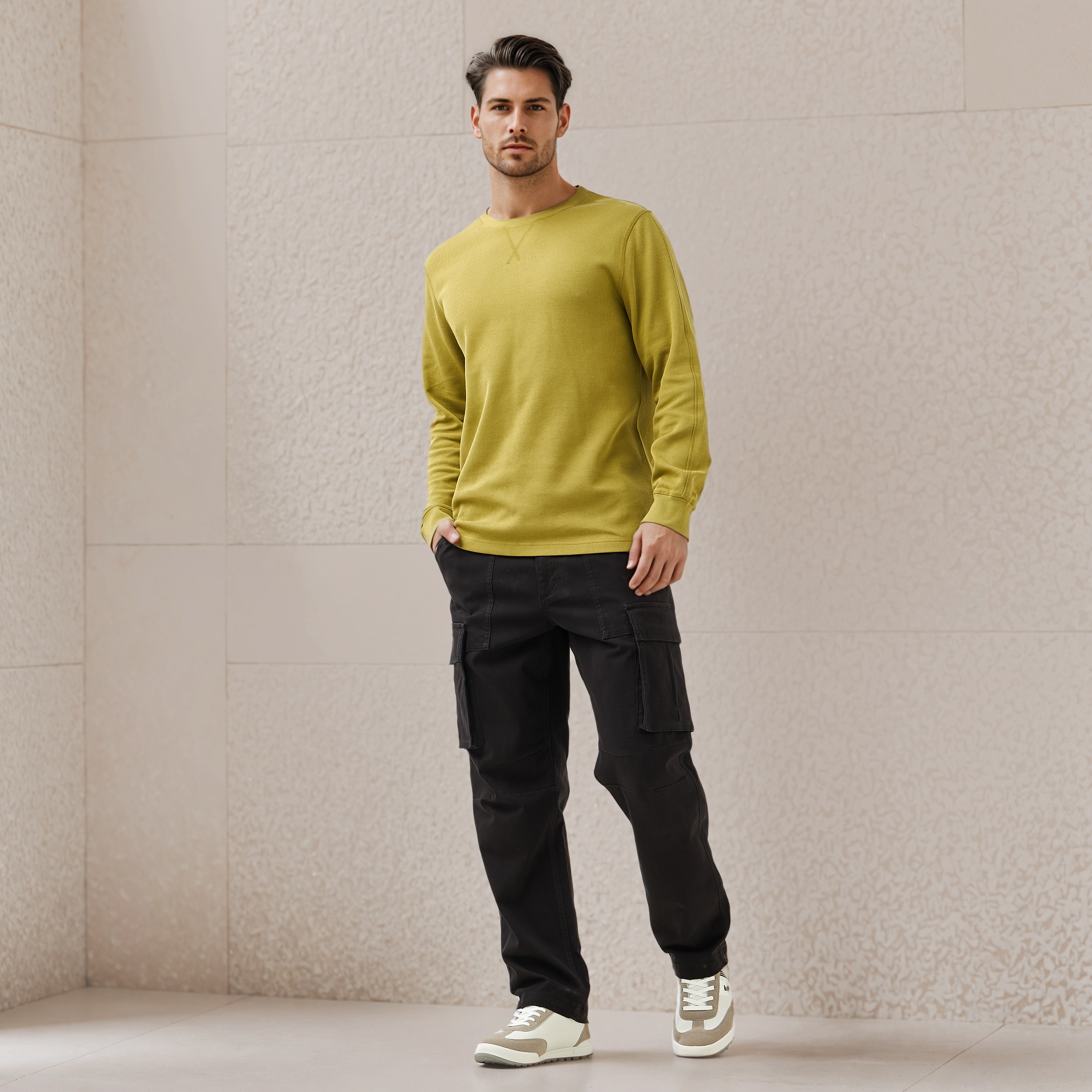 سويت شيرت مضلّع من فاين-men-winterwear-hoodiesandsweatshirts-image-20