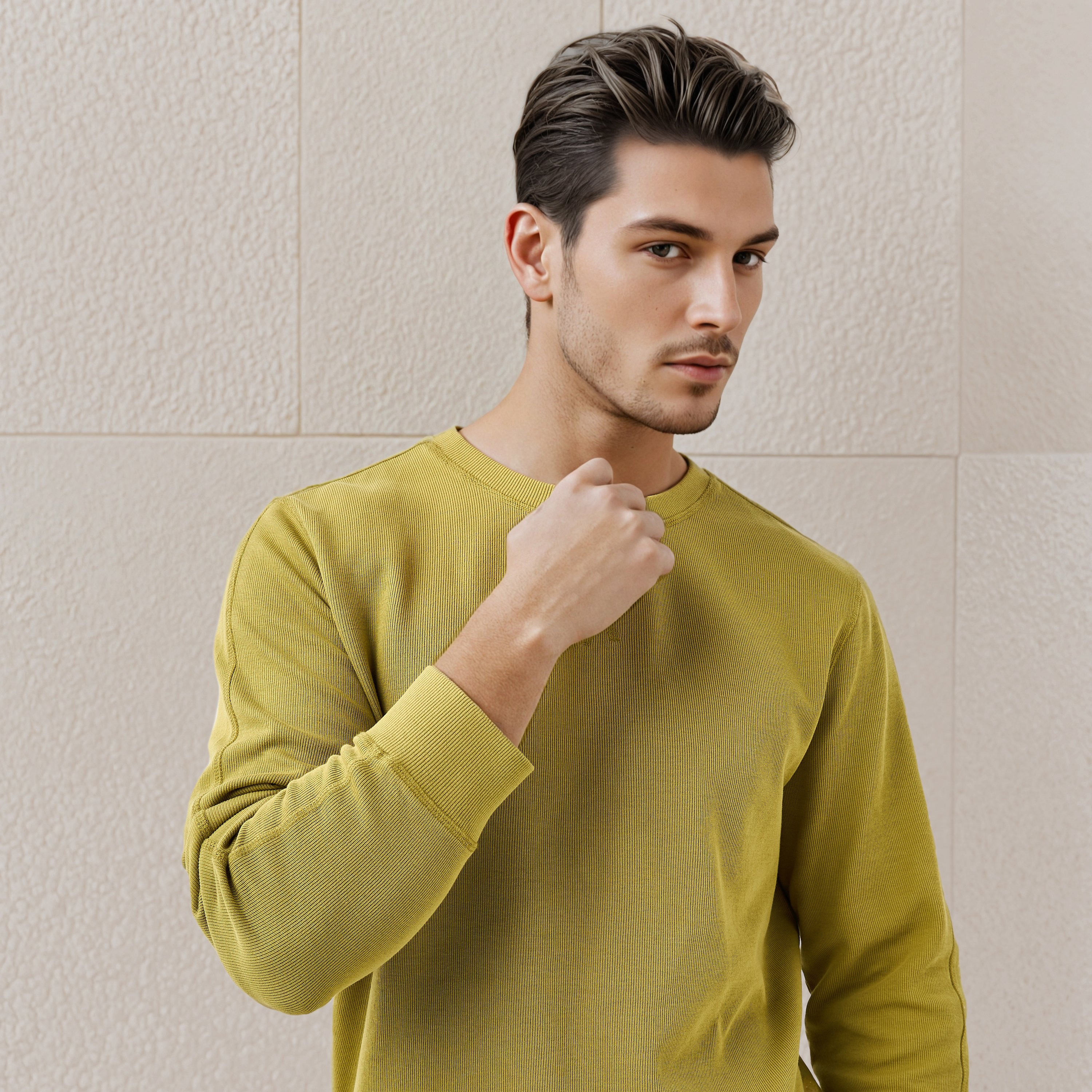 سويت شيرت مضلّع من فاين-men-winterwear-hoodiesandsweatshirts-image-22