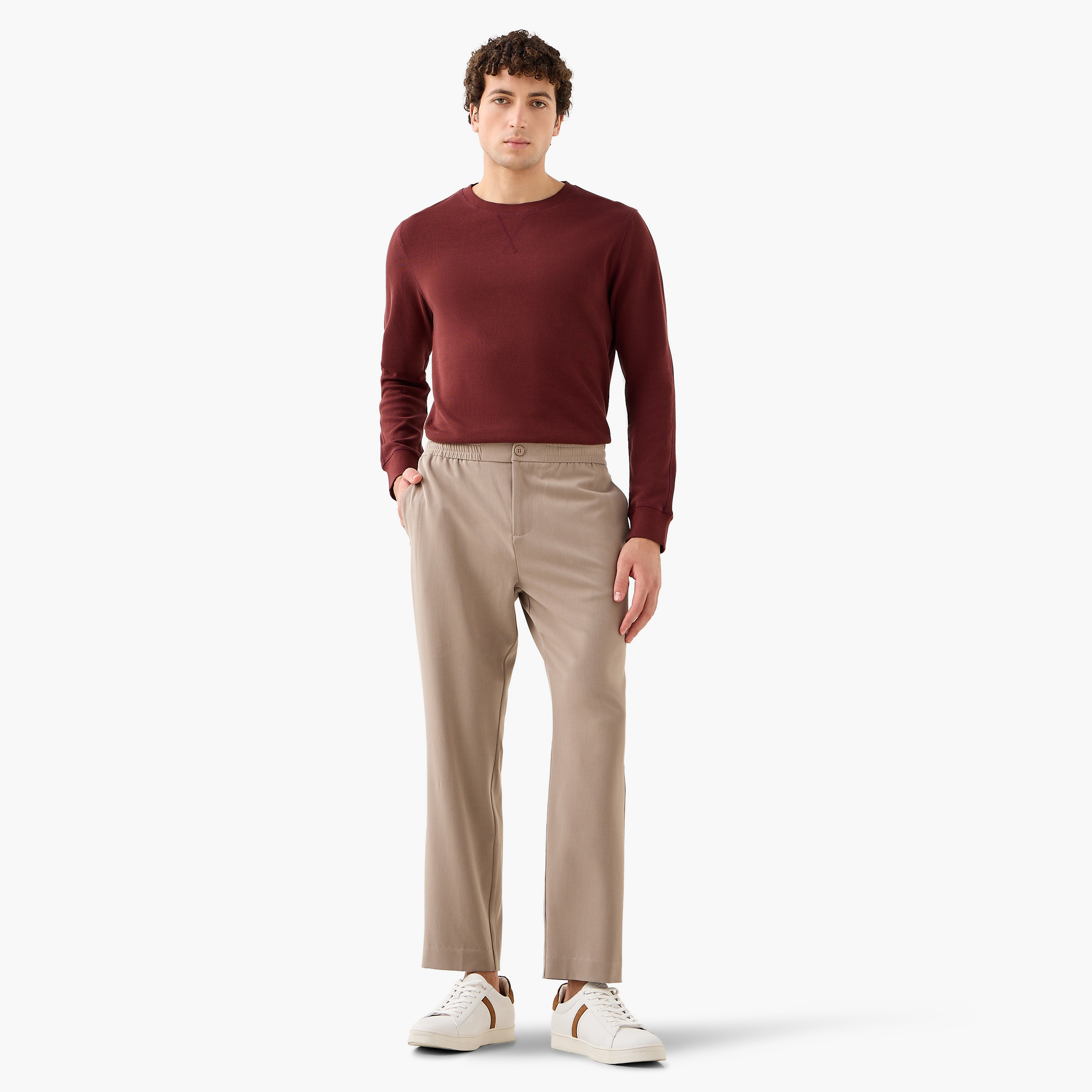 سويت شيرت مضلّع من فاين-men-winterwear-hoodiesandsweatshirts-image-30