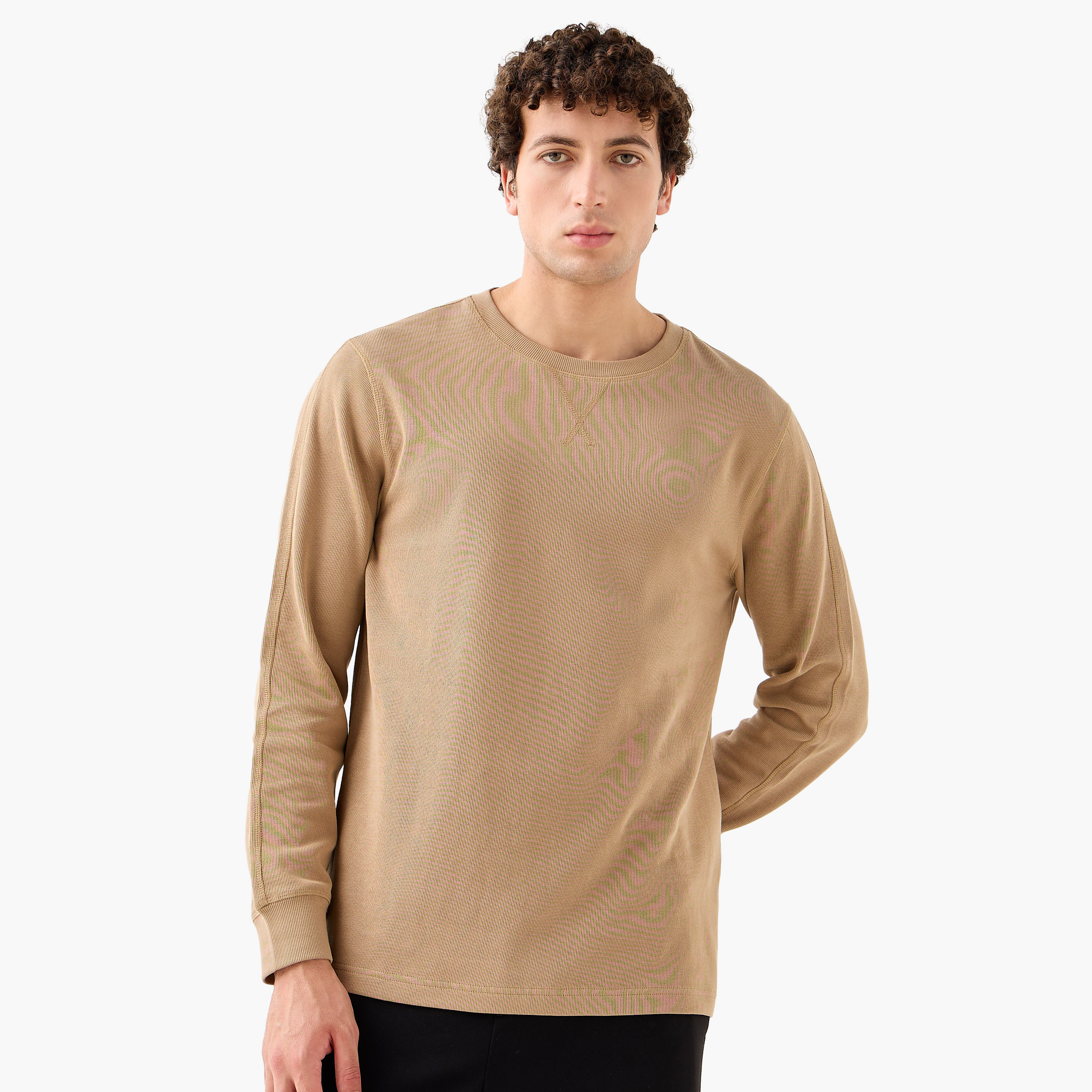 Fine Ribbed Sweatshirt-men-winterwear-hoodiesandsweatshirts-image-3