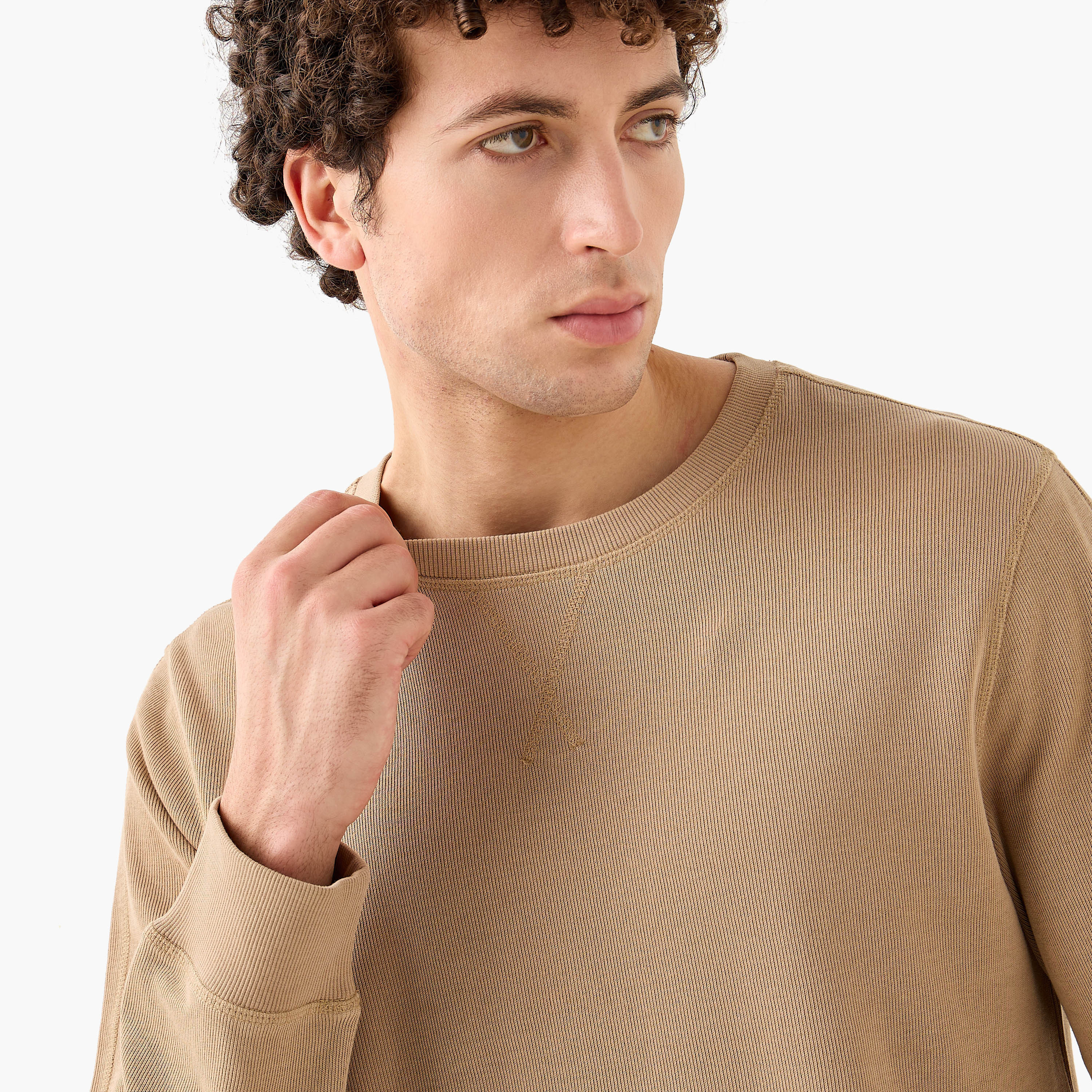سويت شيرت مضلّع من فاين-men-winterwear-hoodiesandsweatshirts-image-11